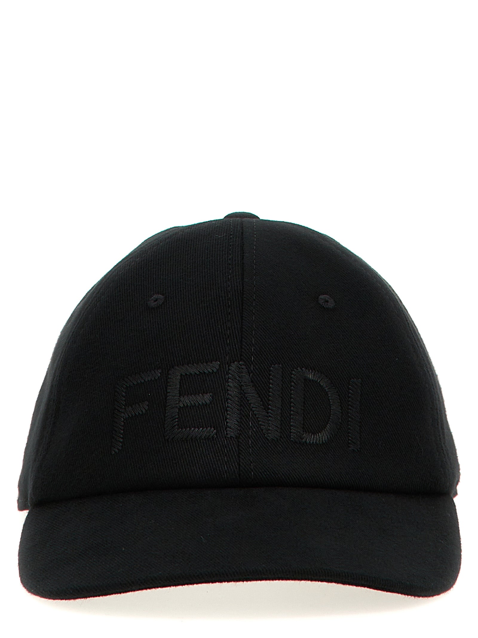 Casquette Fendi en coton noir