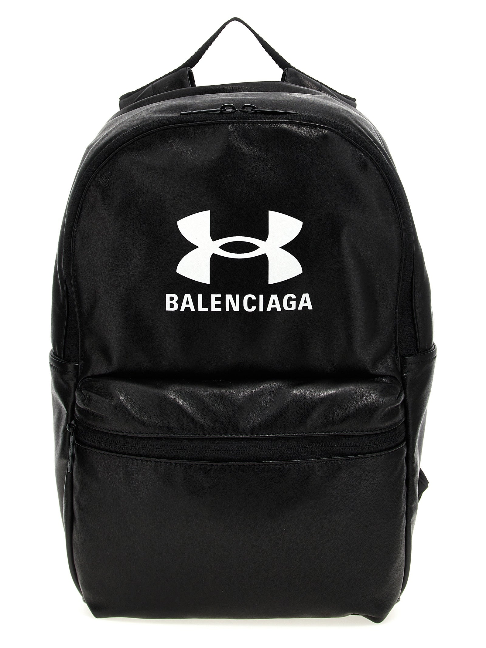Balenciaga White Black Lambskin Backpack