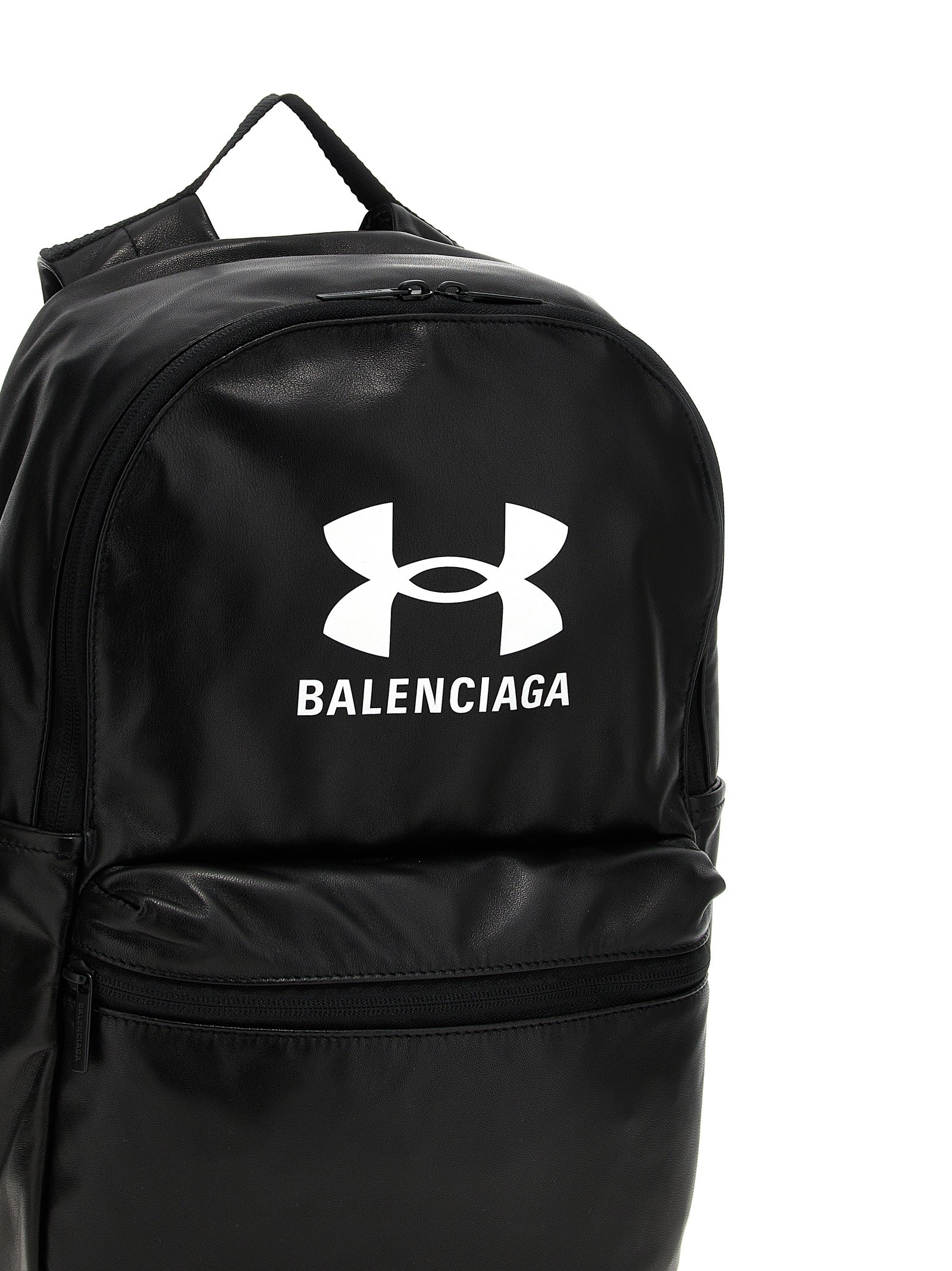 Balenciaga White Black Lambskin Backpack