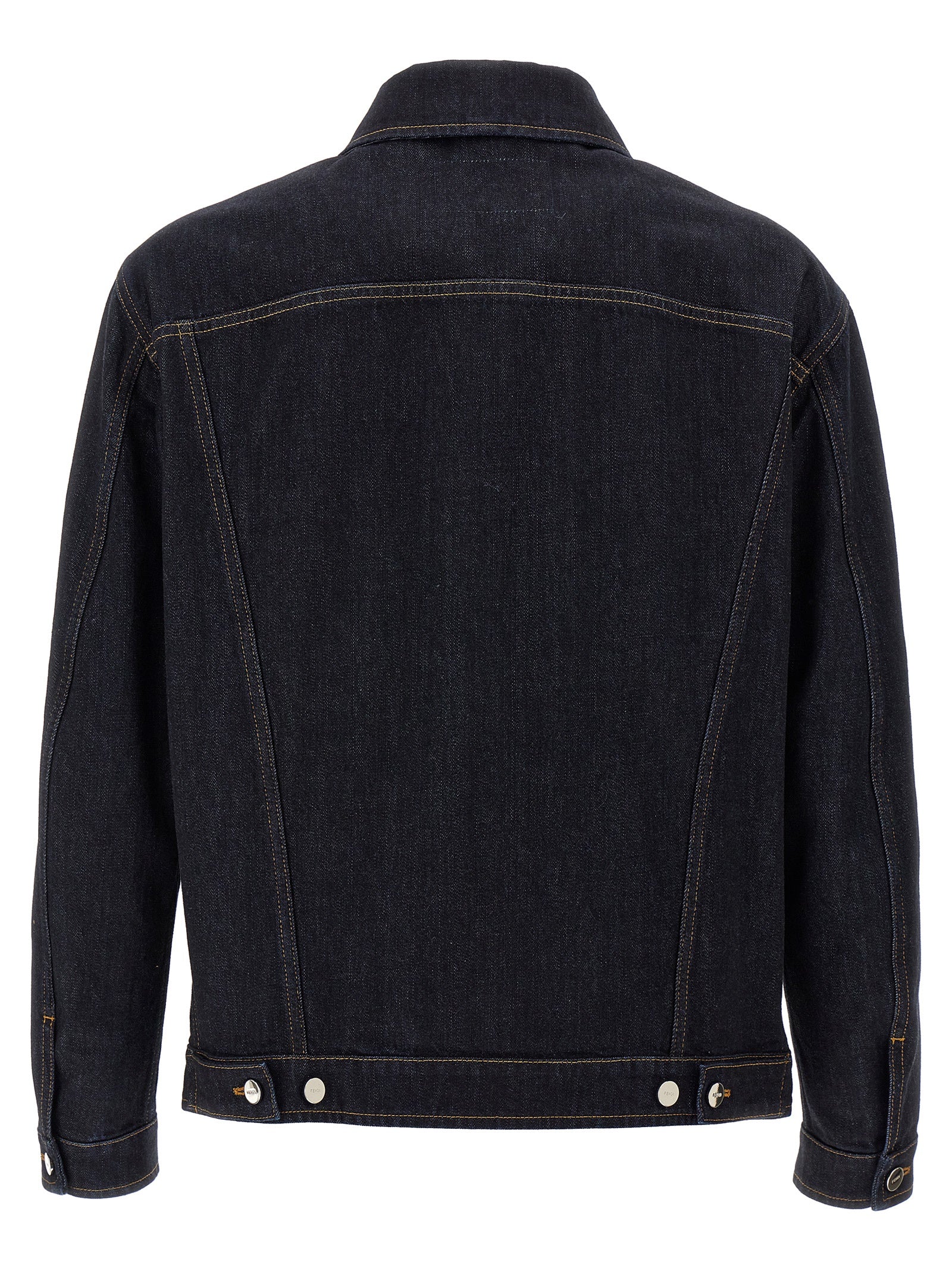 Veste en jean Fendi en coton bleu