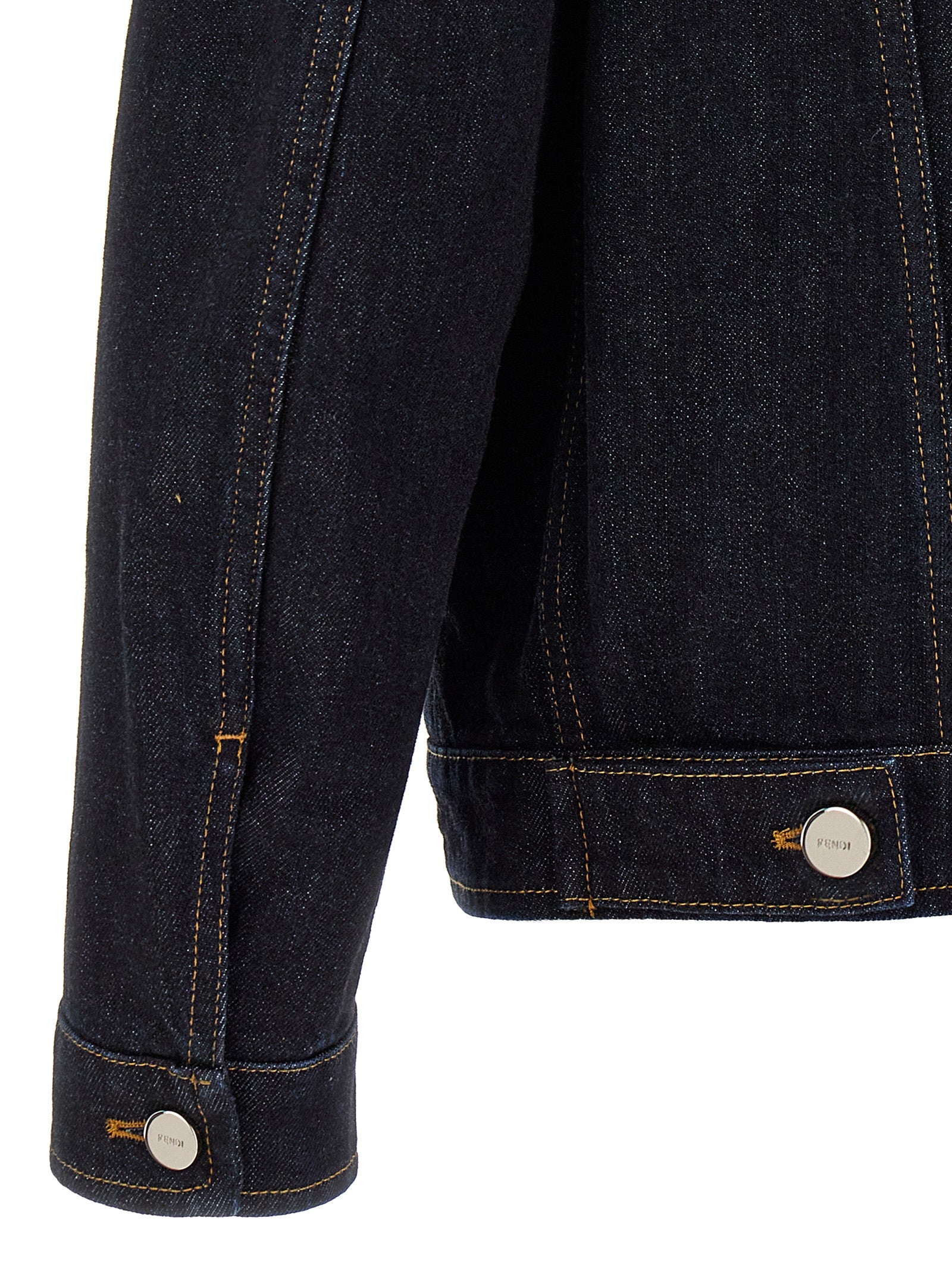 Veste en jean Fendi en coton bleu