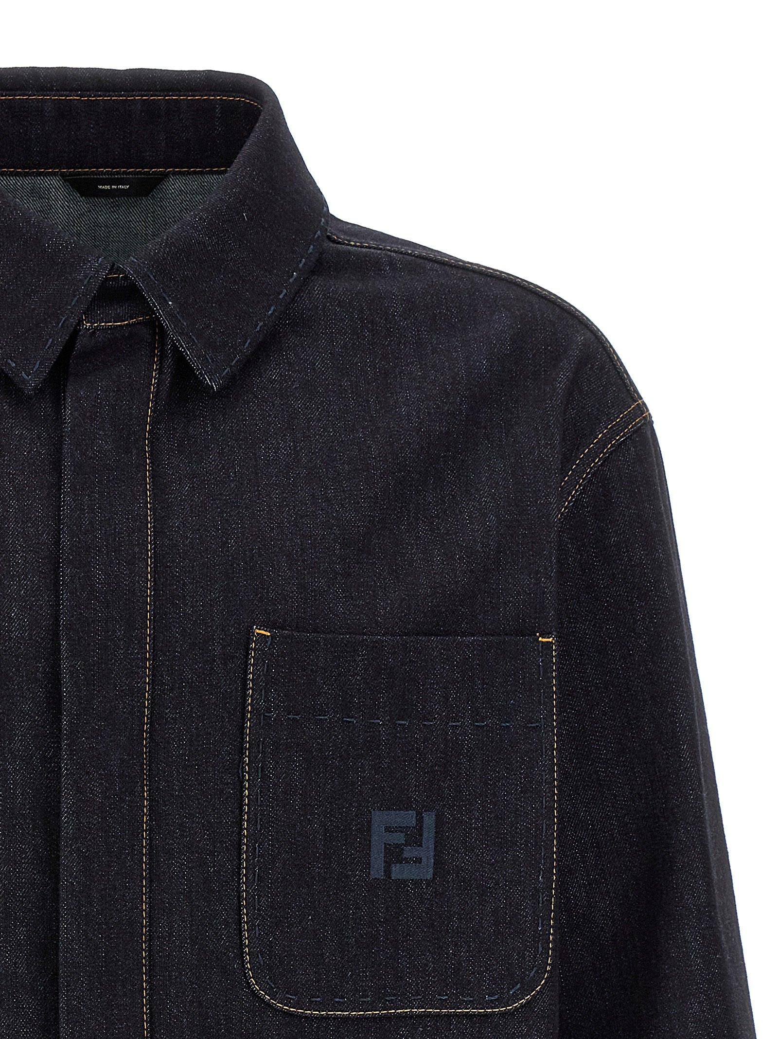 Veste en jean Fendi en coton bleu