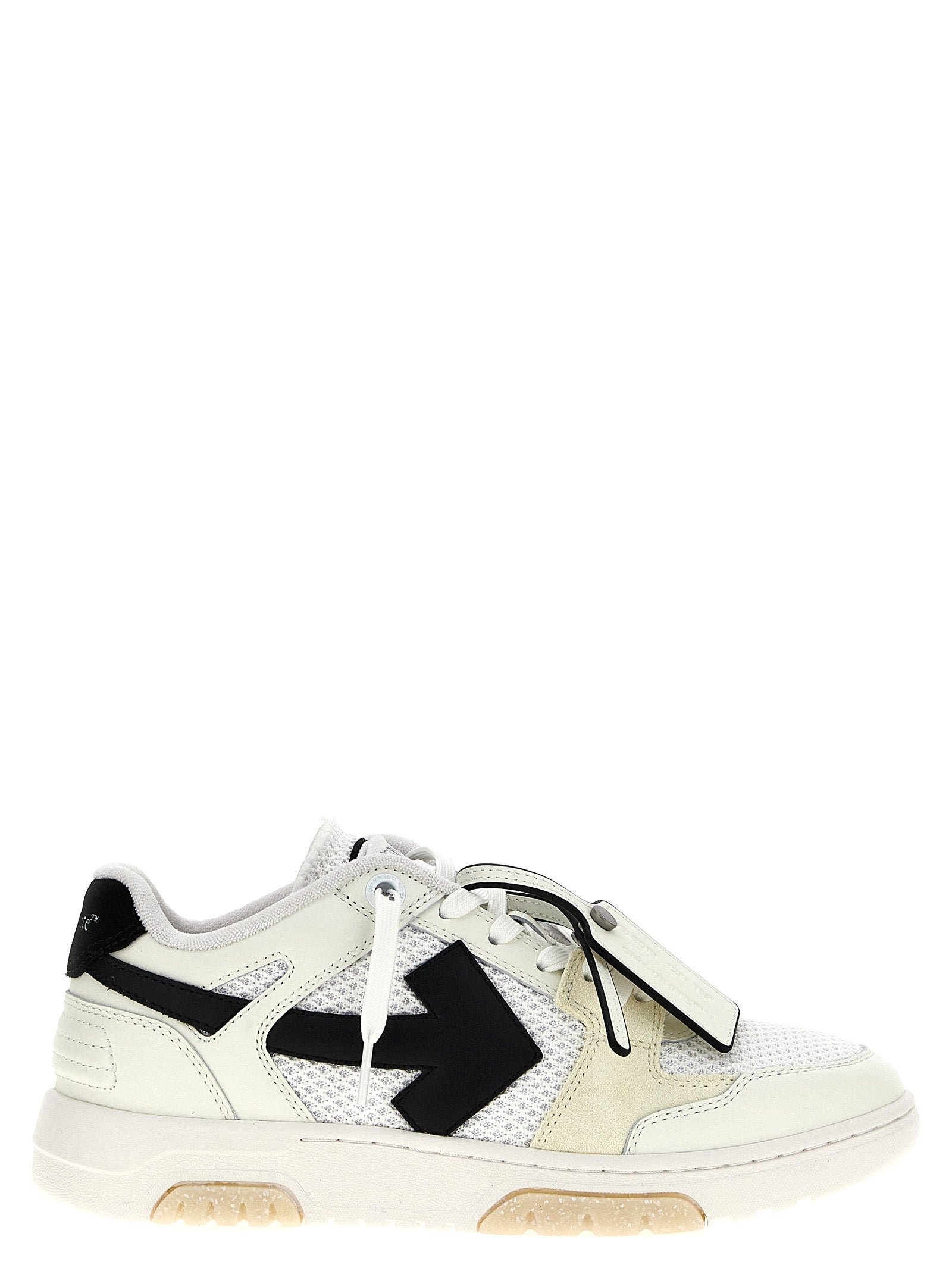 Off-White White Black Slim Out Of Office Leather Sneakers