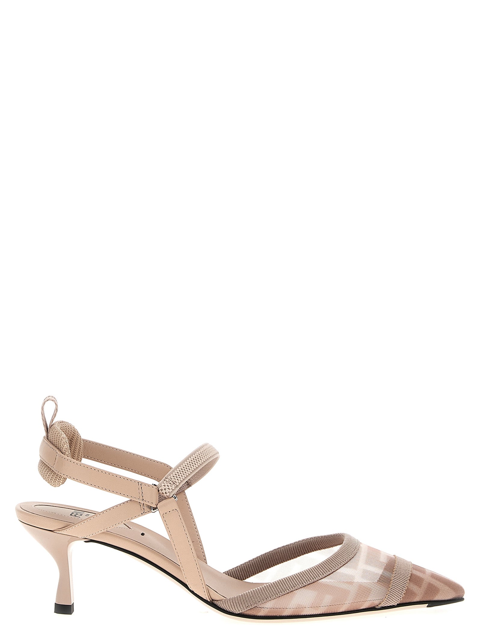 Fendi Pink Colibrì Lite Nylon Mid Heel Pumps