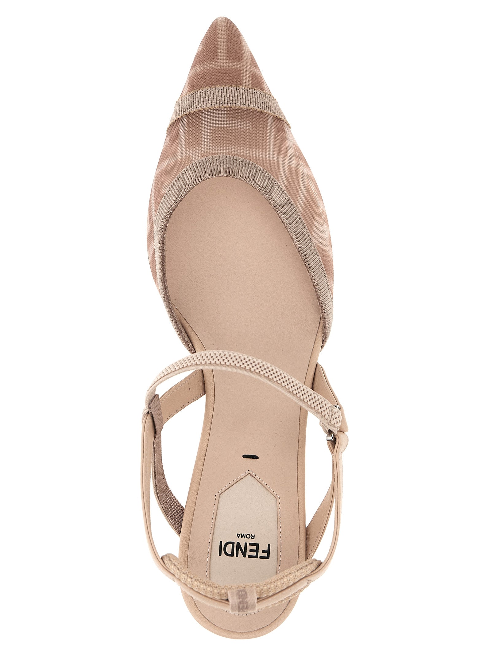 Fendi Pink Colibrì Lite Nylon Mid Heel Pumps