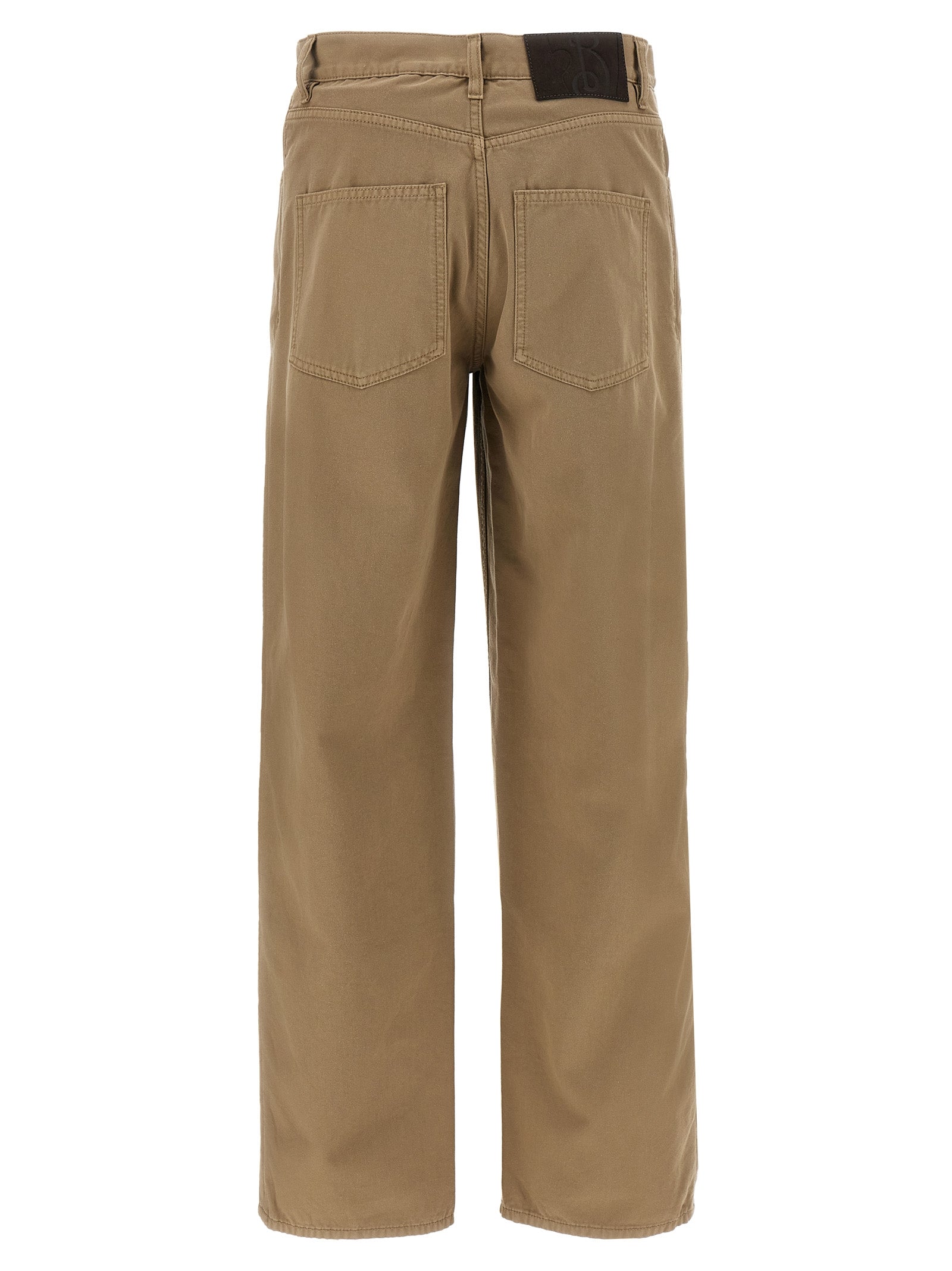 Pantalon décontracté en coton beige Burberry