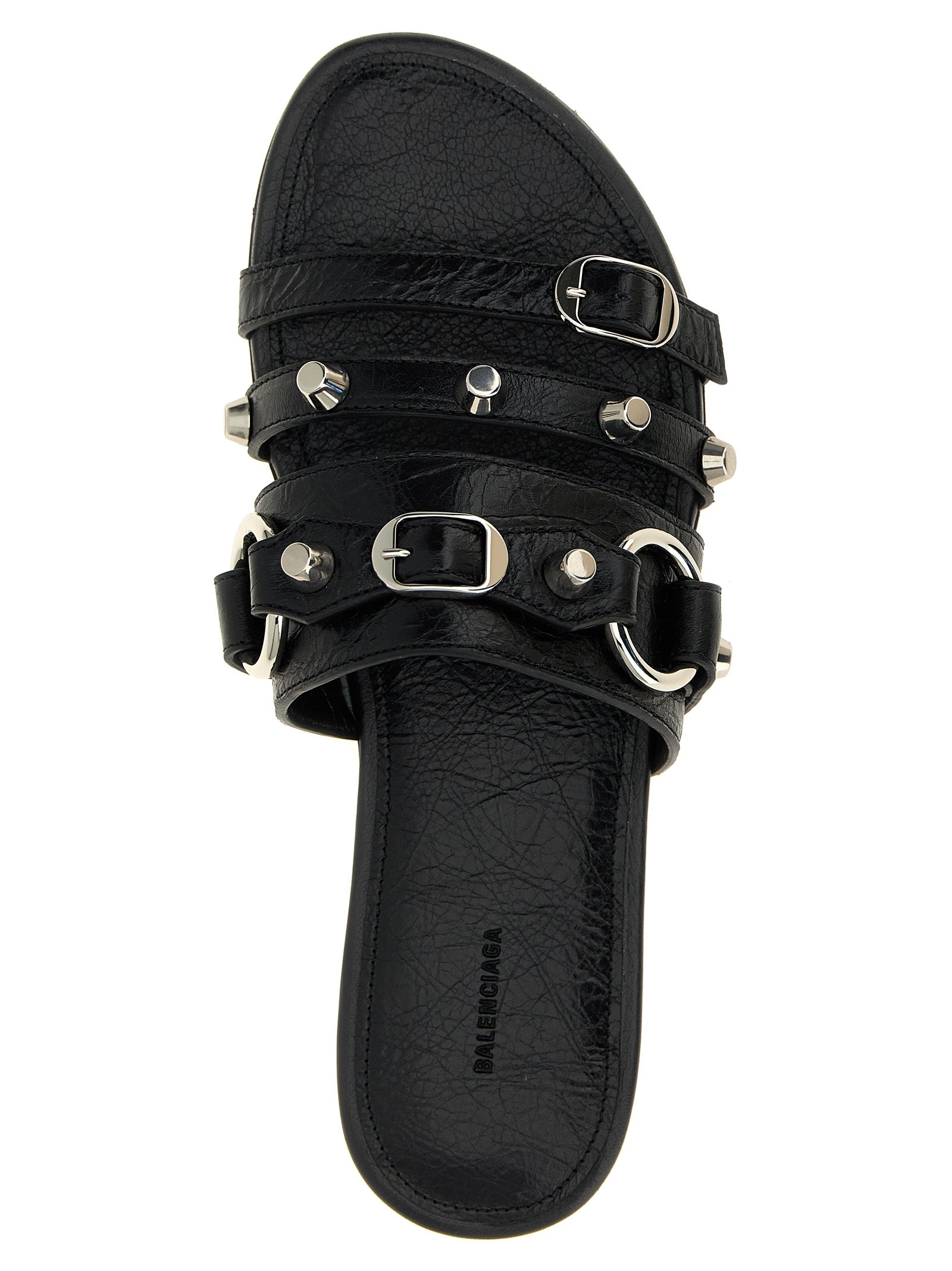 Balenciaga Black Arena City Lambskin Slides