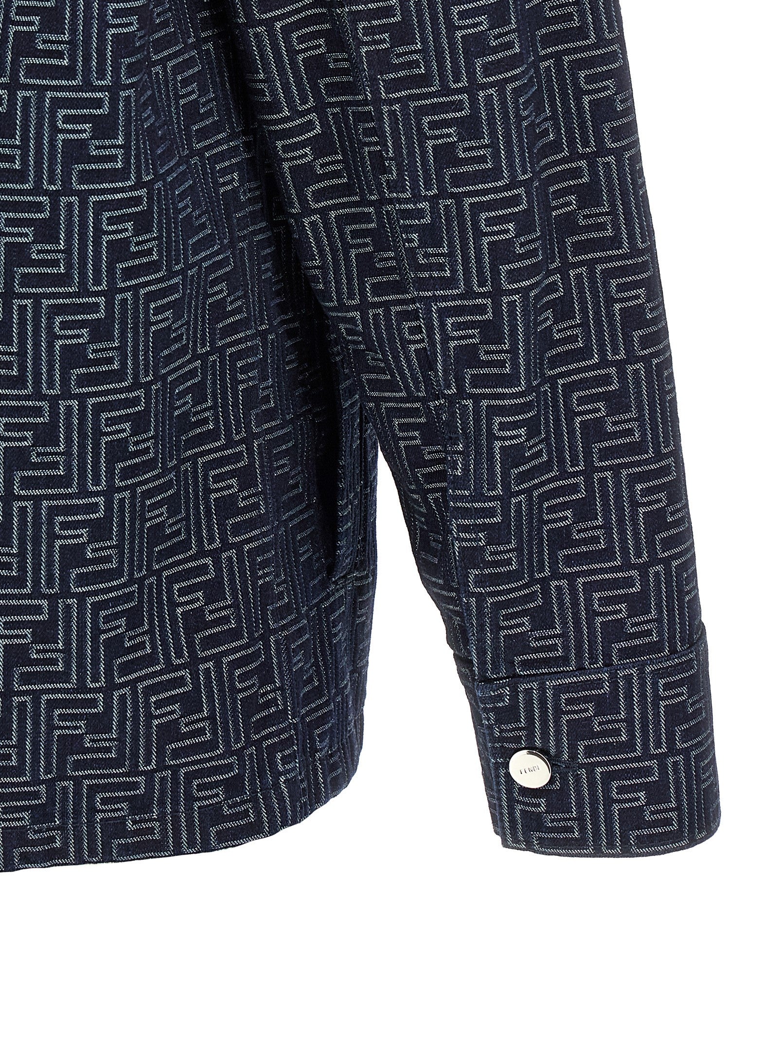 Fendi Blue Denim Overshirt Cotton
