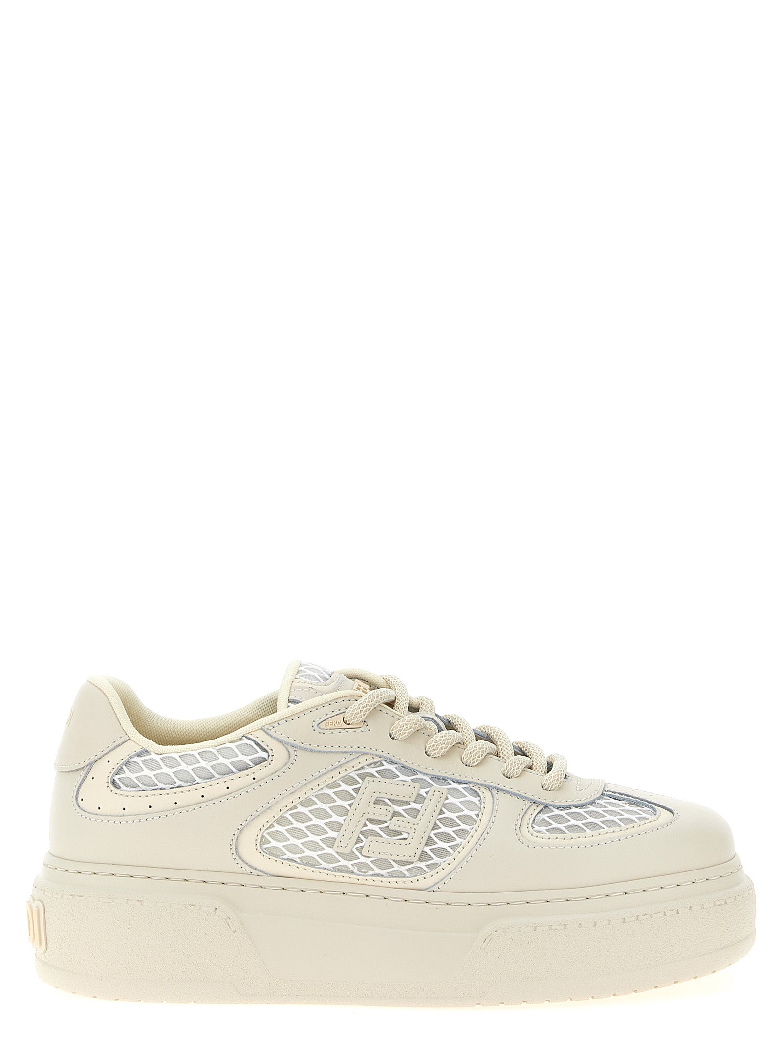 Fendi Beige Fendi Match Platform Sneakers Leather
