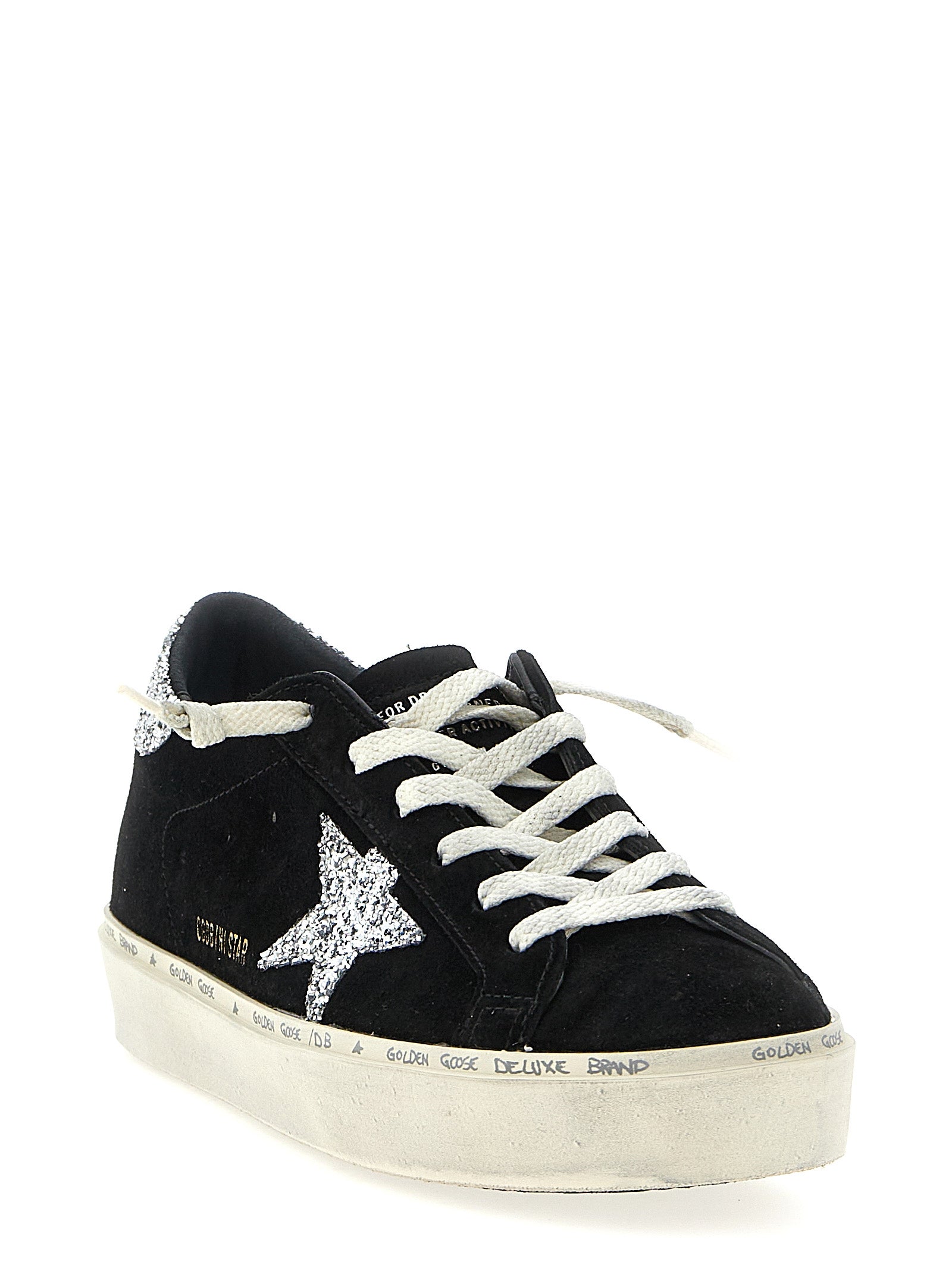 Golden Goose Schwarze Leder-Low-Top-Sneaker