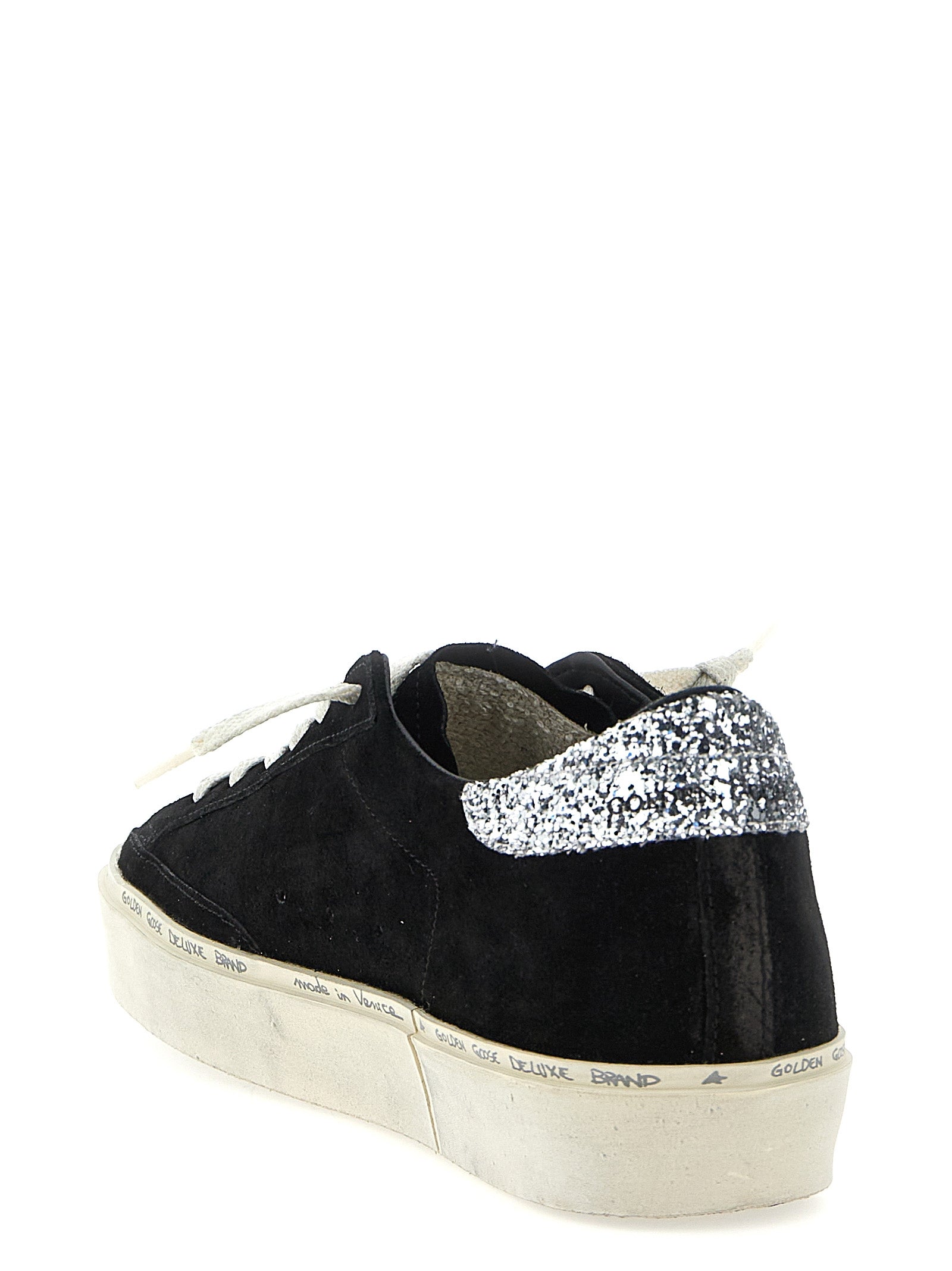 Golden Goose Schwarze Leder-Low-Top-Sneaker