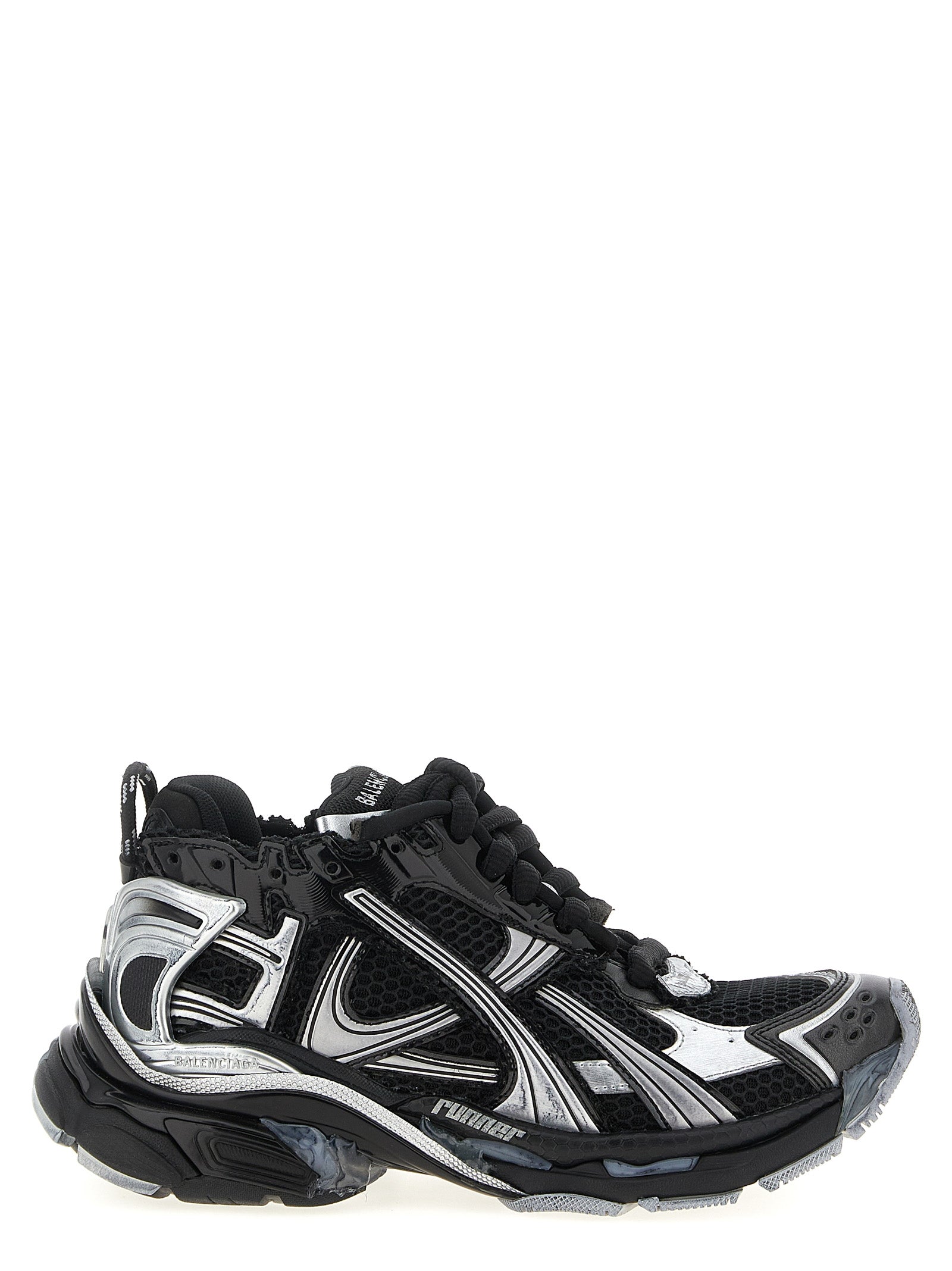 Balenciaga Black Runner Synthetic Athletic Sneakers