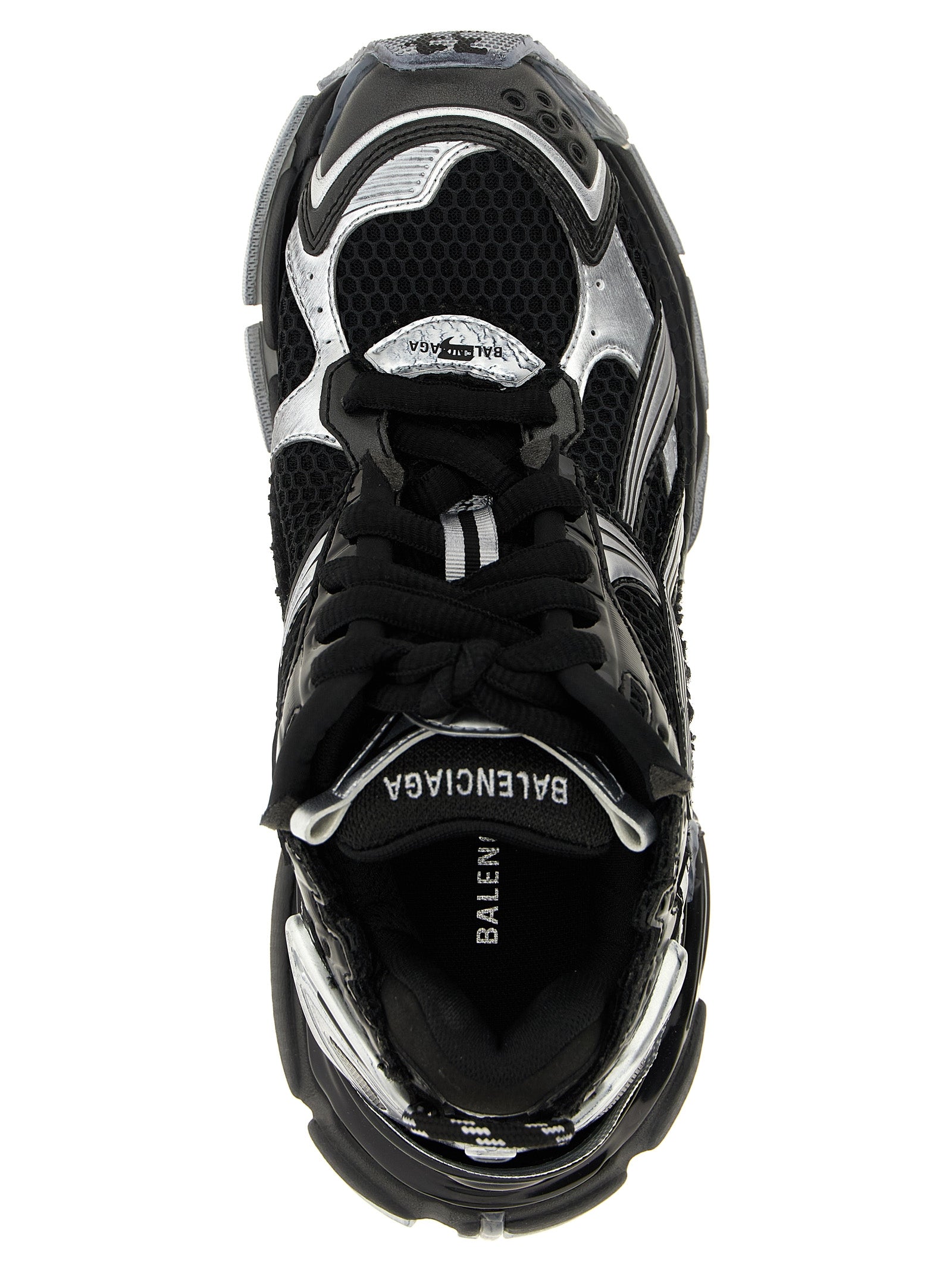 Balenciaga Black Runner Synthetic Athletic Sneakers