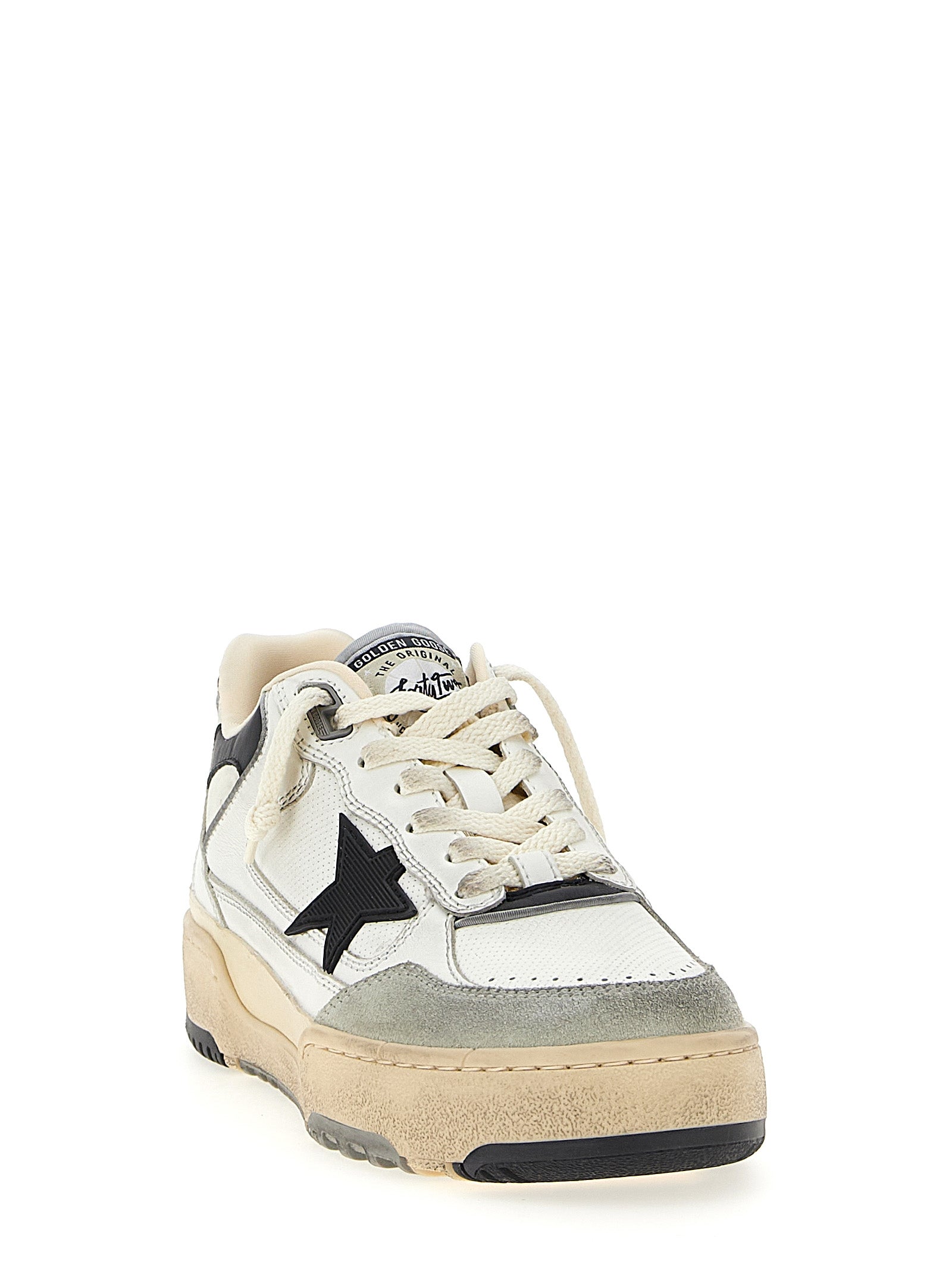 Golden Goose White Black Forty2 Leather Sneakers