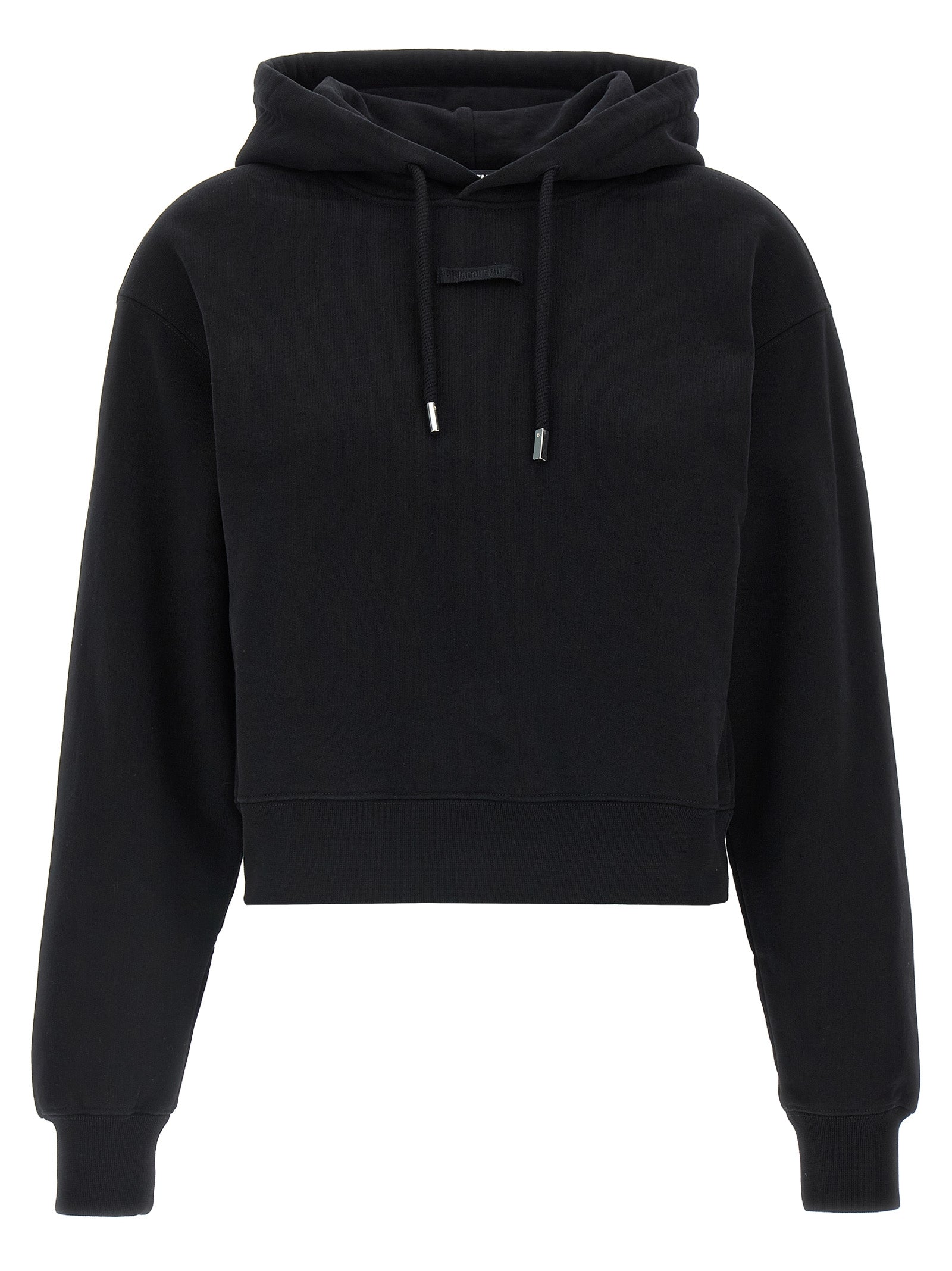 Jacquemus Black Le Hoodie Gros-Grain Cotton Hoodie