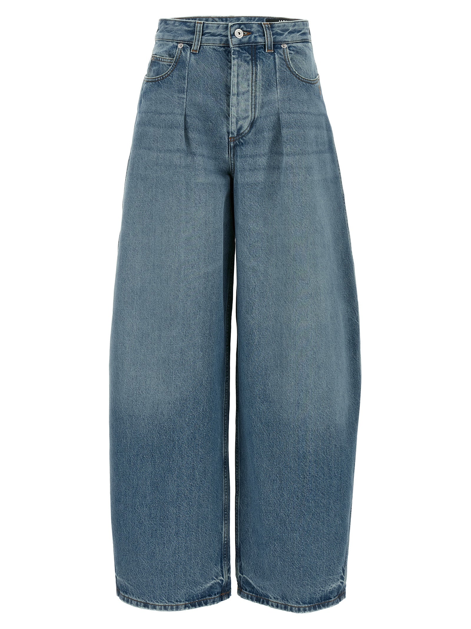 Jacquemus Light Blue Le De-Nimes Ovalo High-Waisted Cotton Jeans