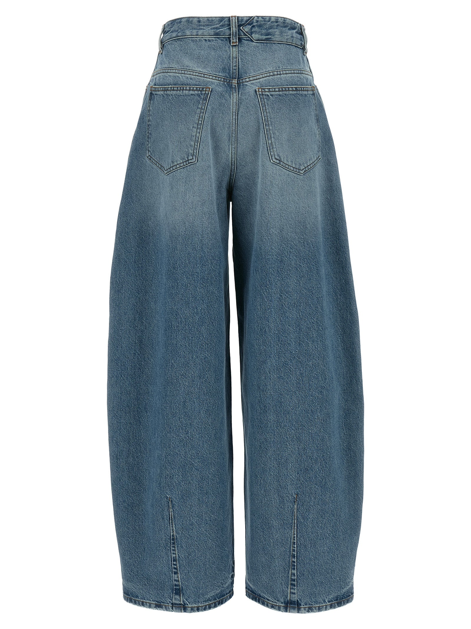 Jacquemus Light Blue Le De-Nimes Ovalo High-Waisted Cotton Jeans