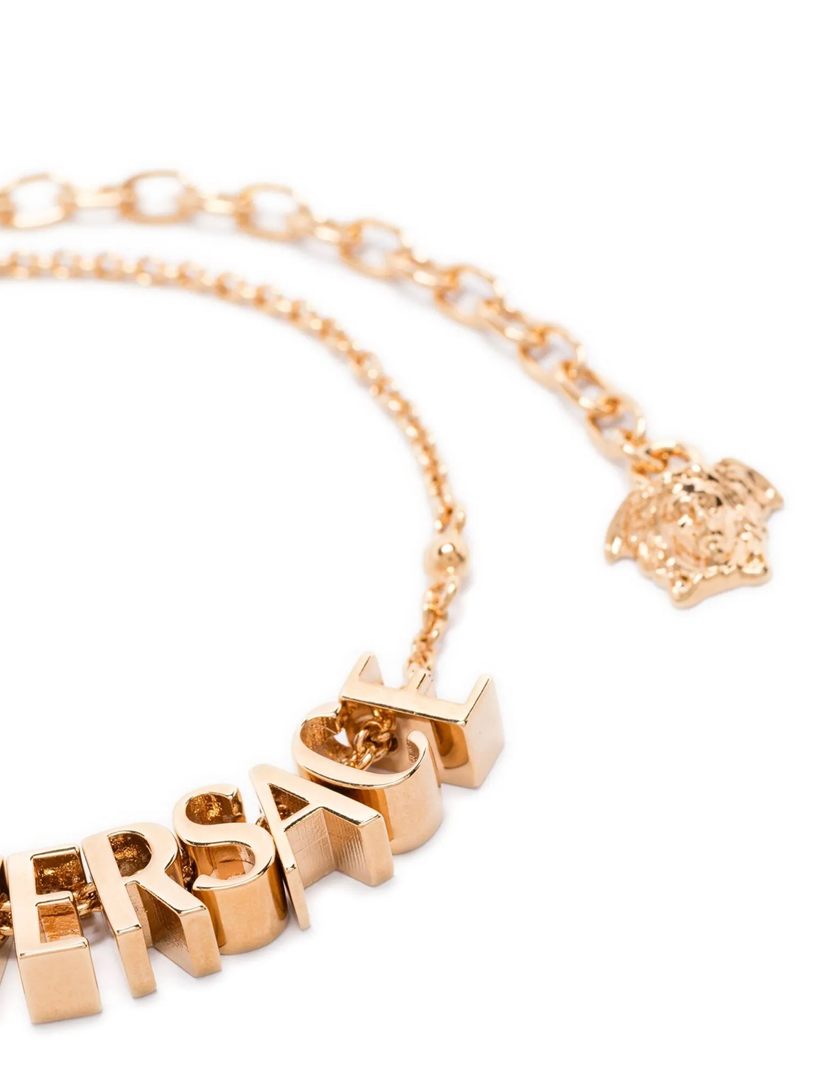 Versace Gold Metal Chain Bracelet