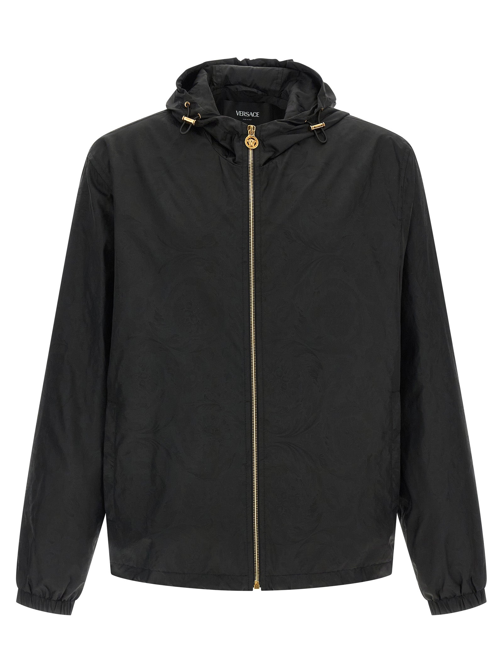 Versace Schwarze Nylon-Windjacke