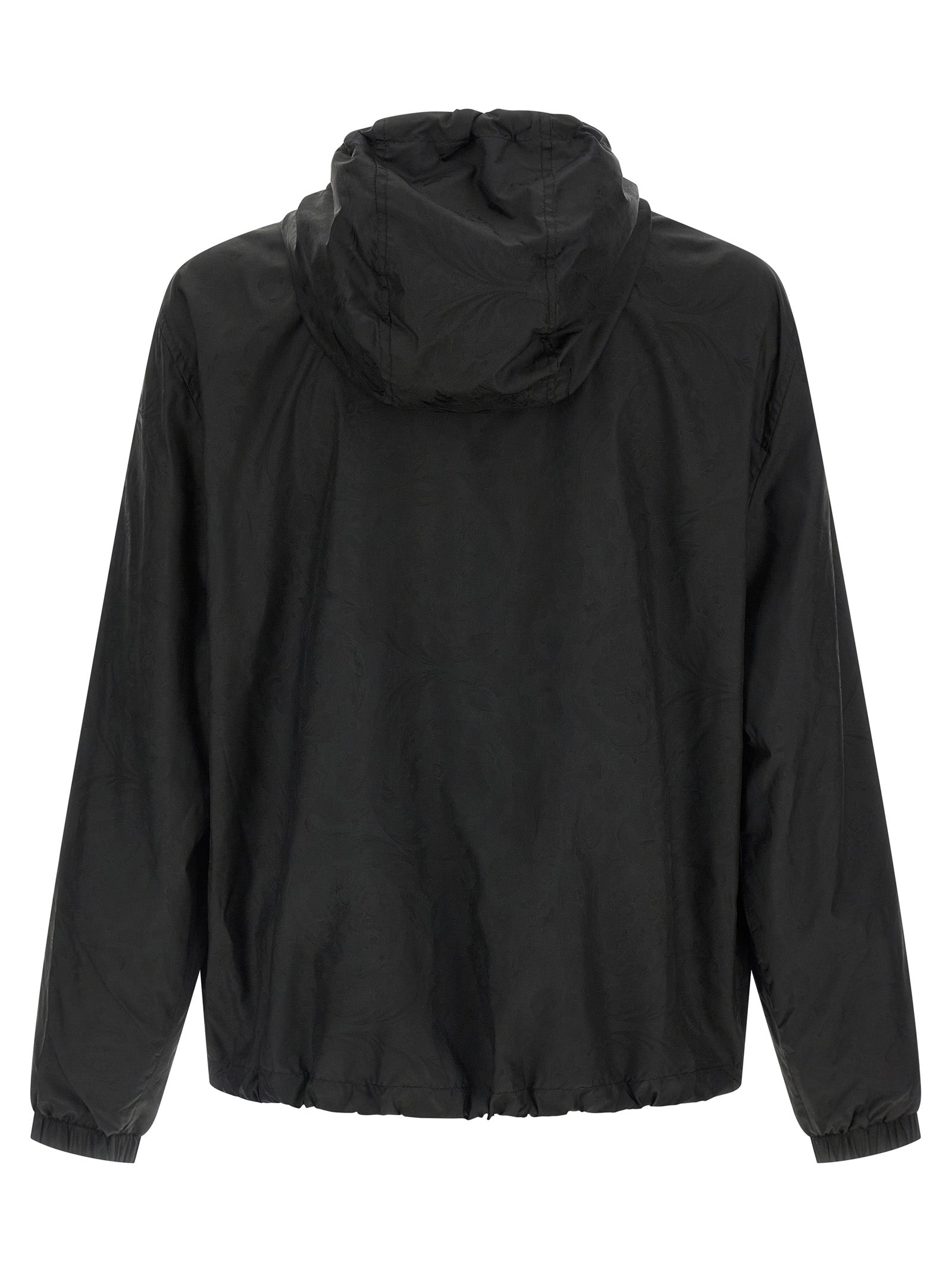 Versace Schwarze Nylon-Windjacke