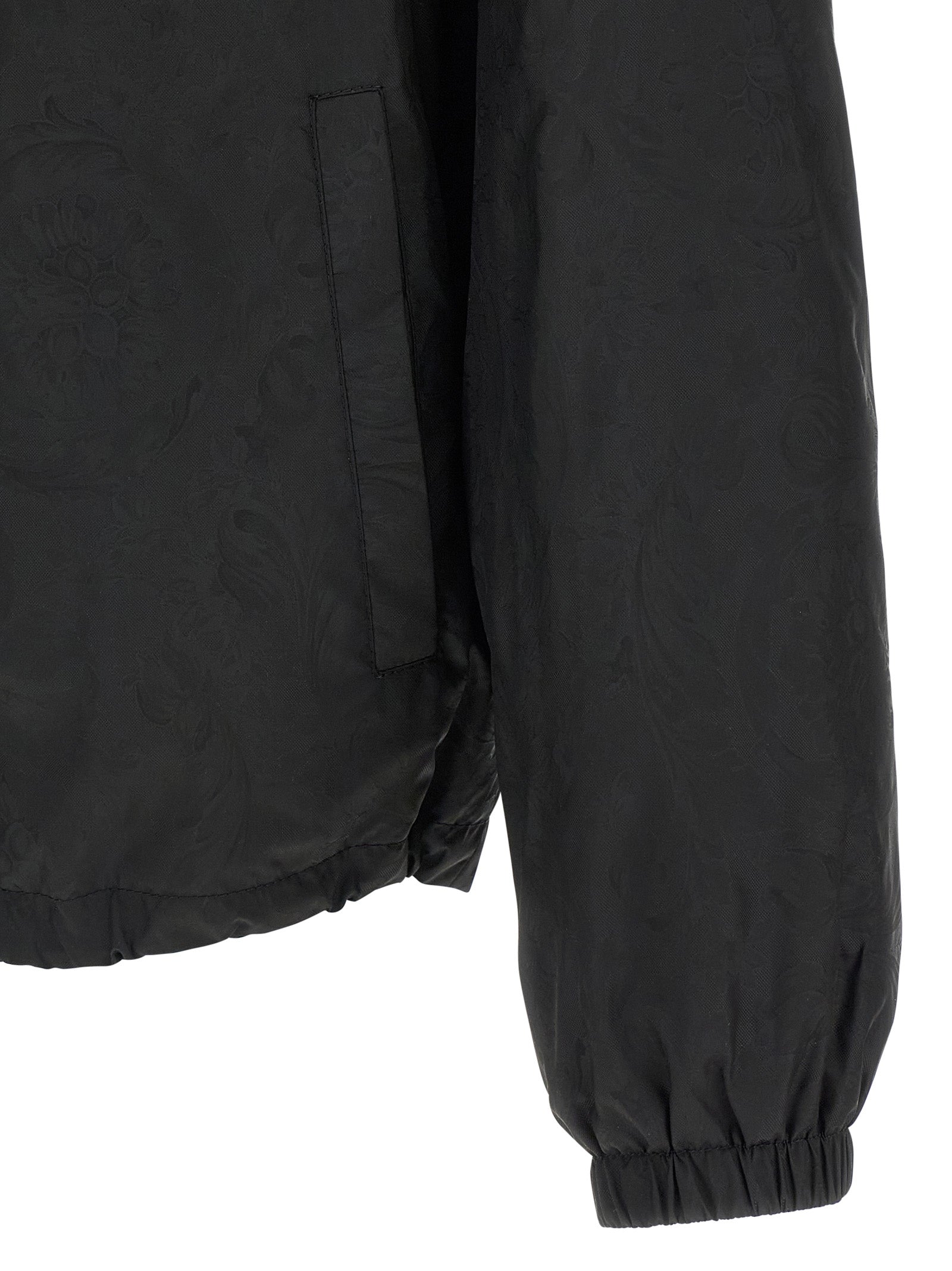Versace Schwarze Nylon-Windjacke