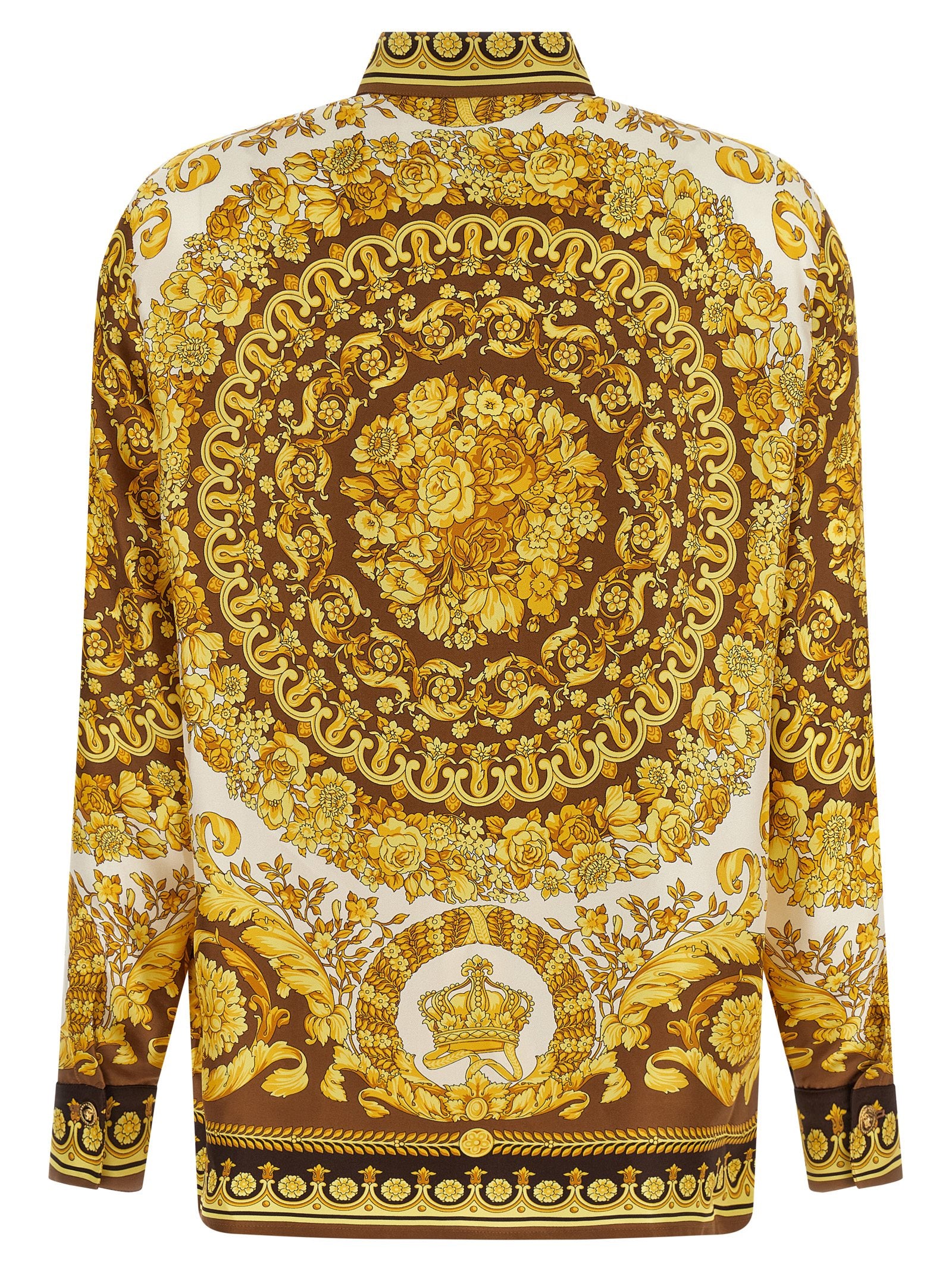 Versace Gold Barocco Silk Blouse