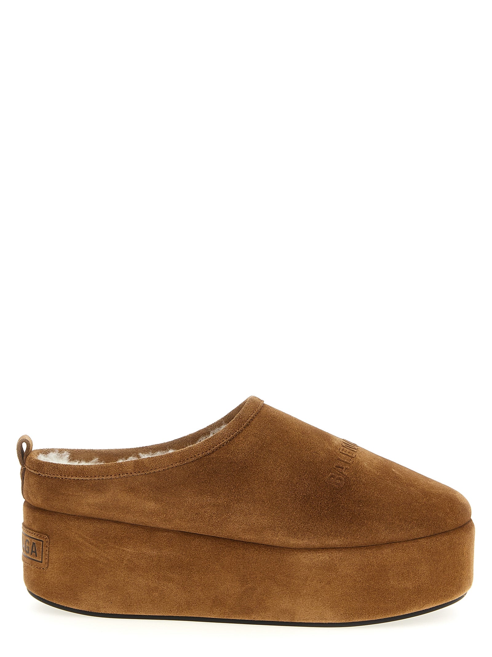 Balenciaga Brown Alaska Soft Mules Leather