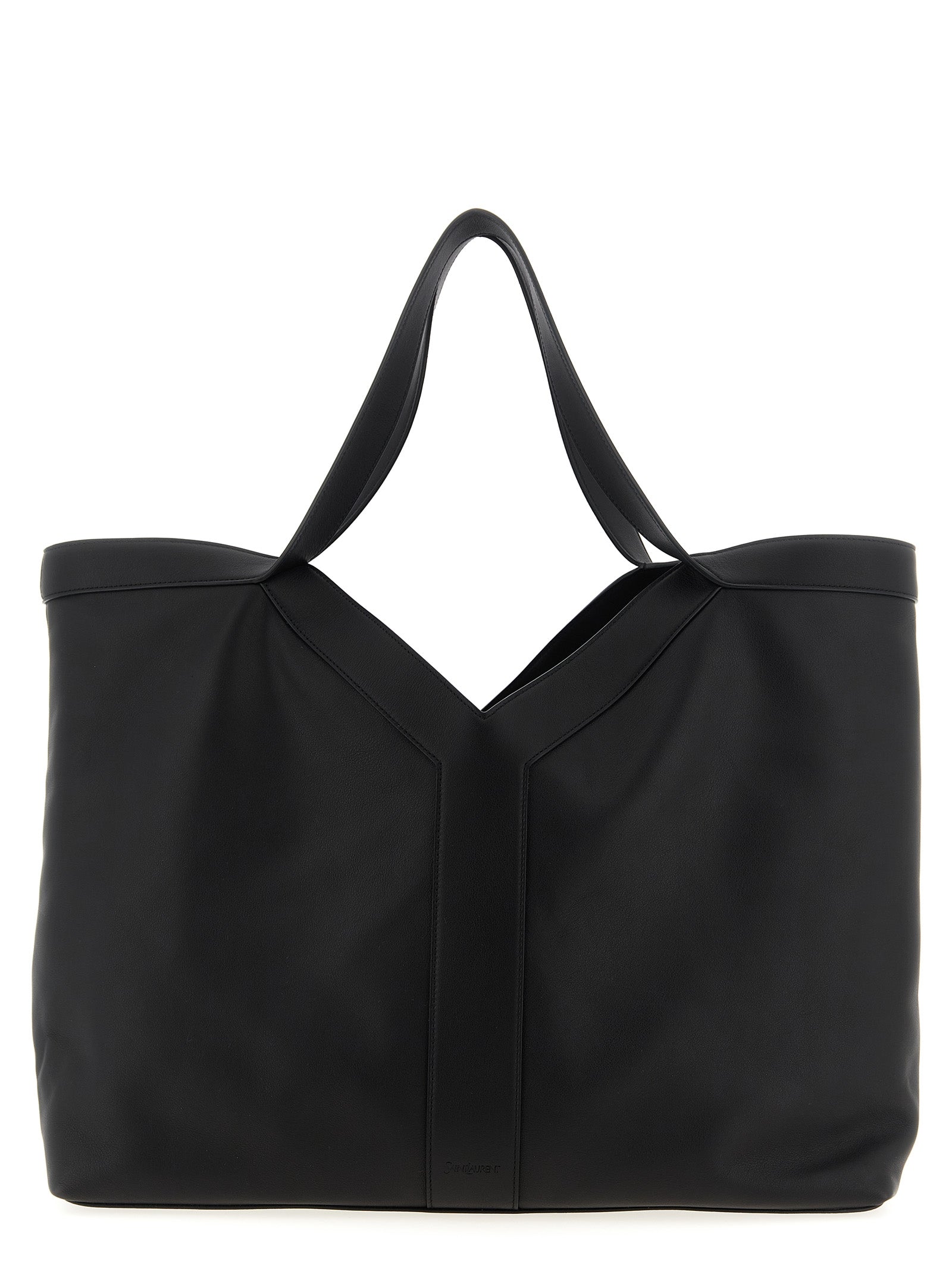 Saint Laurent Black Large Shopping Tote Leather
