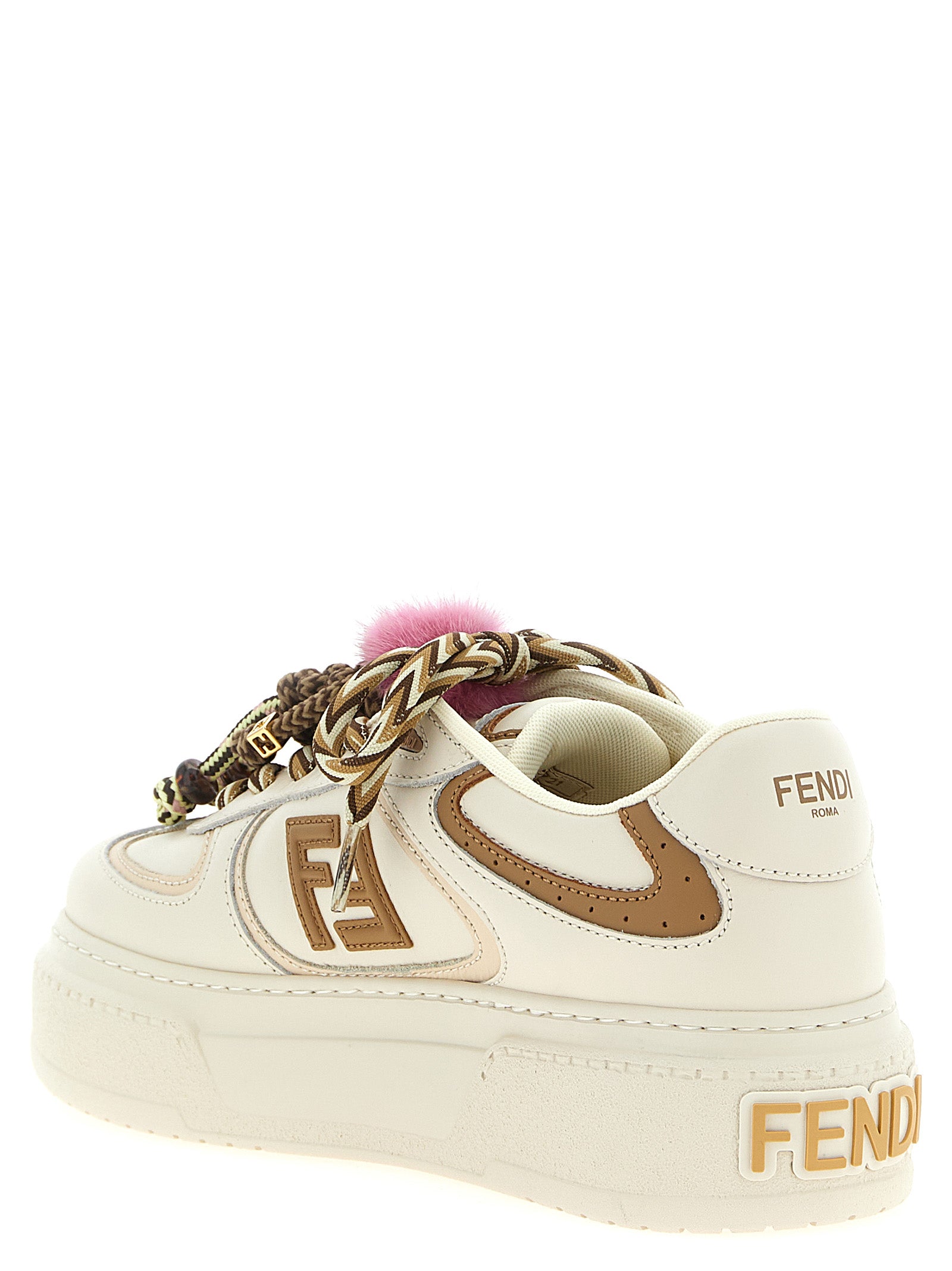 Fendi Multicolor Match Platform Sneakers Leather