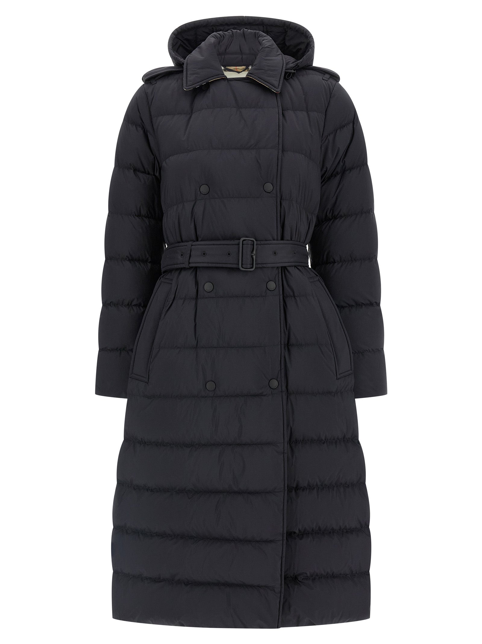 Burberry Schwarzer Polyamid-Mantel