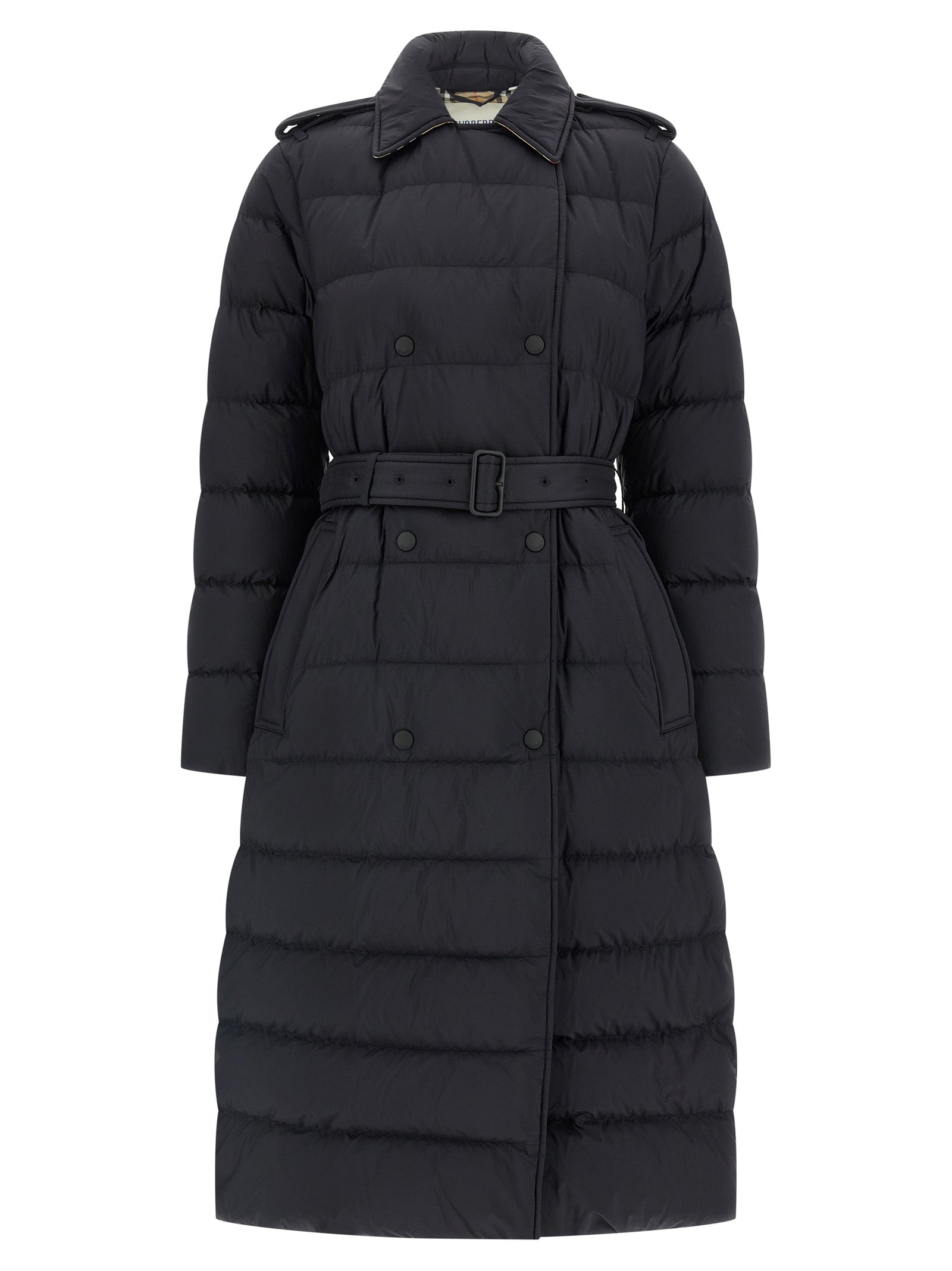 Burberry Schwarzer Polyamid-Mantel
