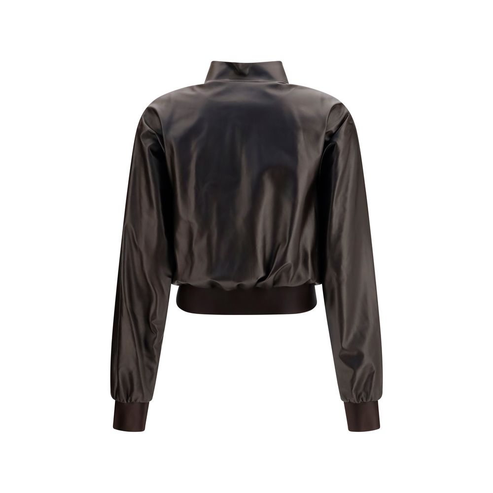 Gucci Brown Lamb Bomber