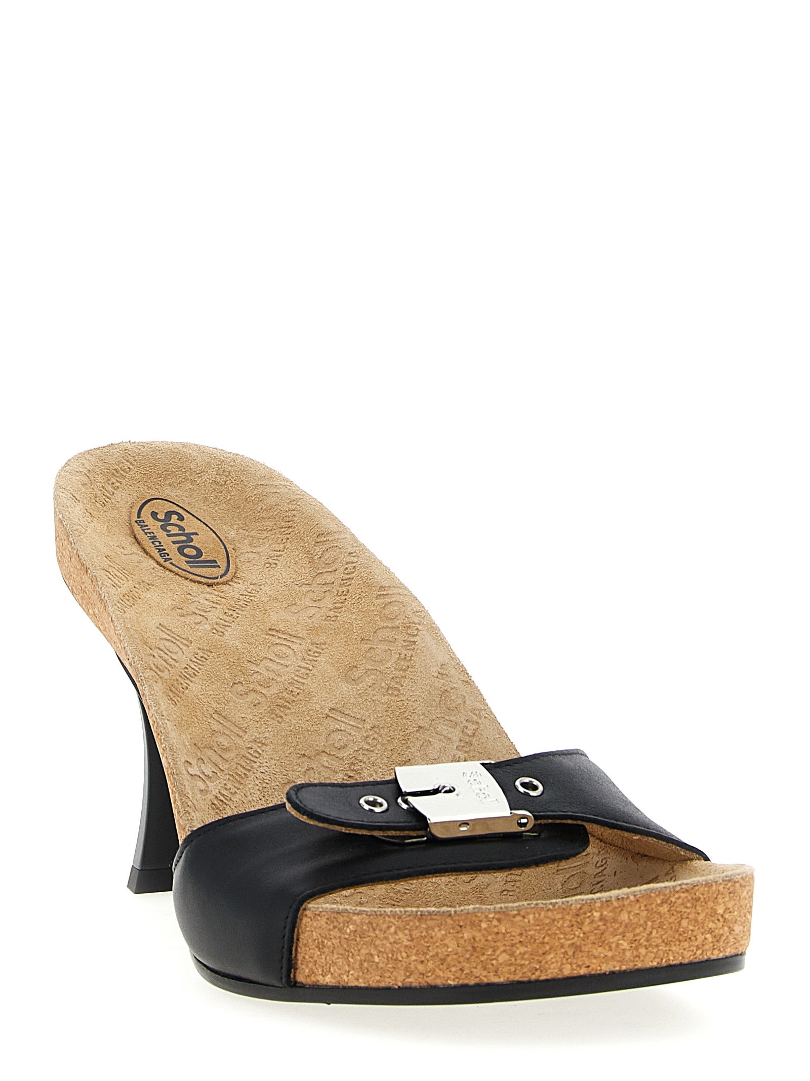Balenciaga Black Stiletto Heel Sandals Leather