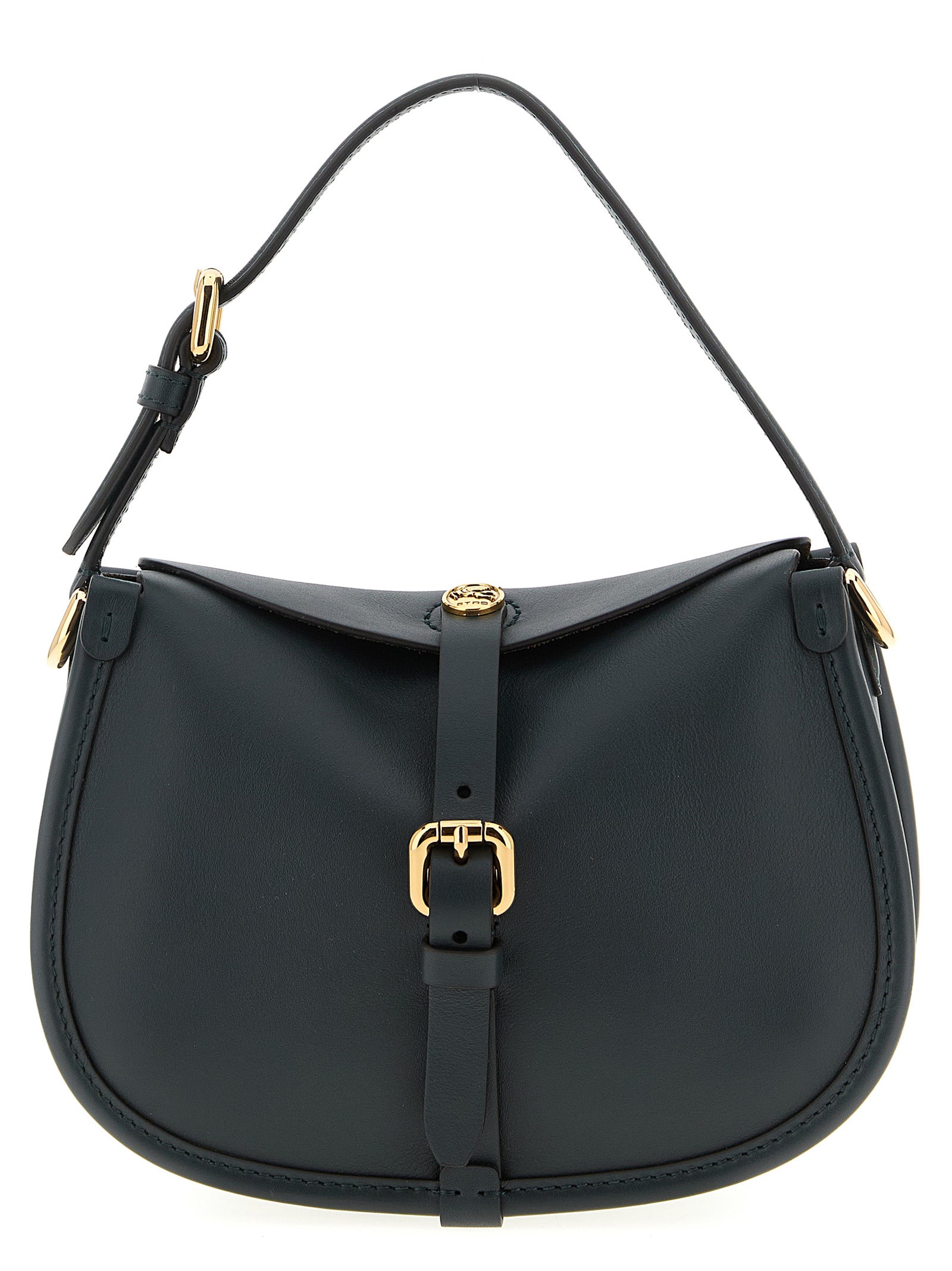 Etro Green Pony Small Leather Crossbody Bag
