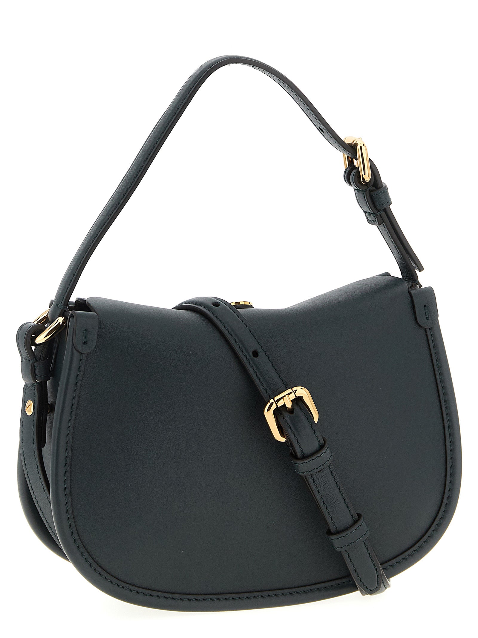 Etro Green Pony Small Leather Crossbody Bag