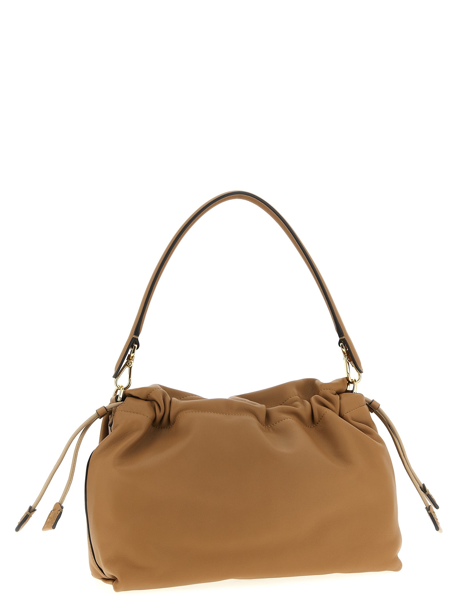 Fendi Beige Mamma Baguette Lambskin Shoulder Bag