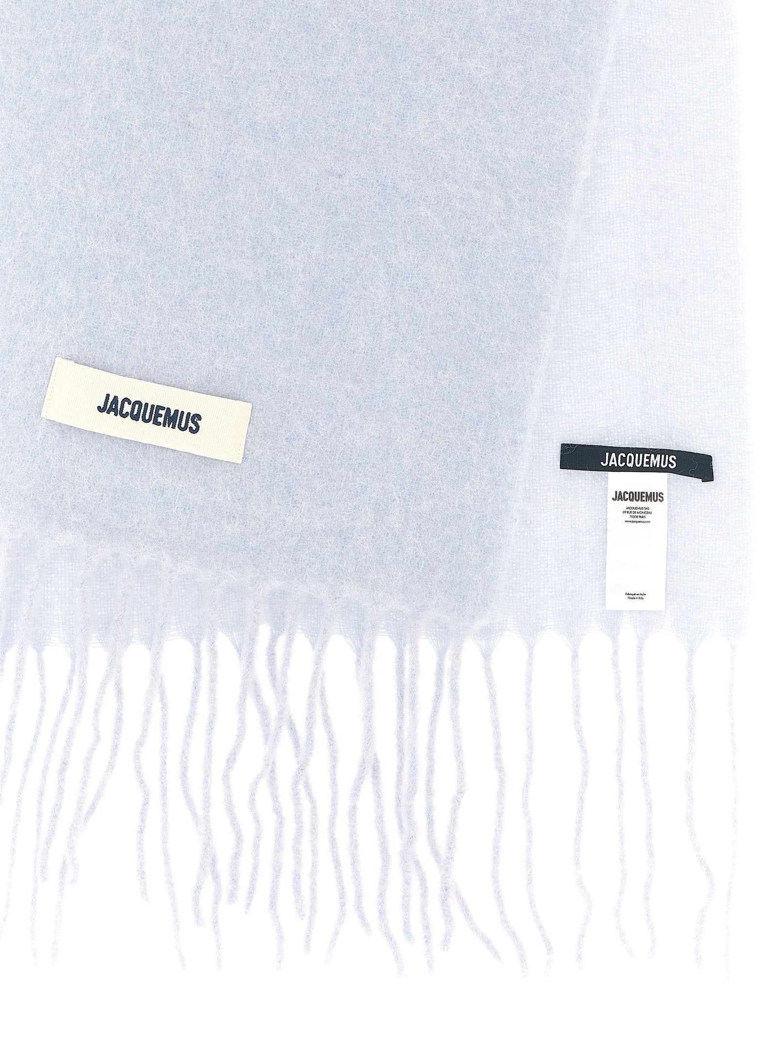 Jacquemus Light Blue L’Echarpe Carro Alpaca Mohair Wool Scarf