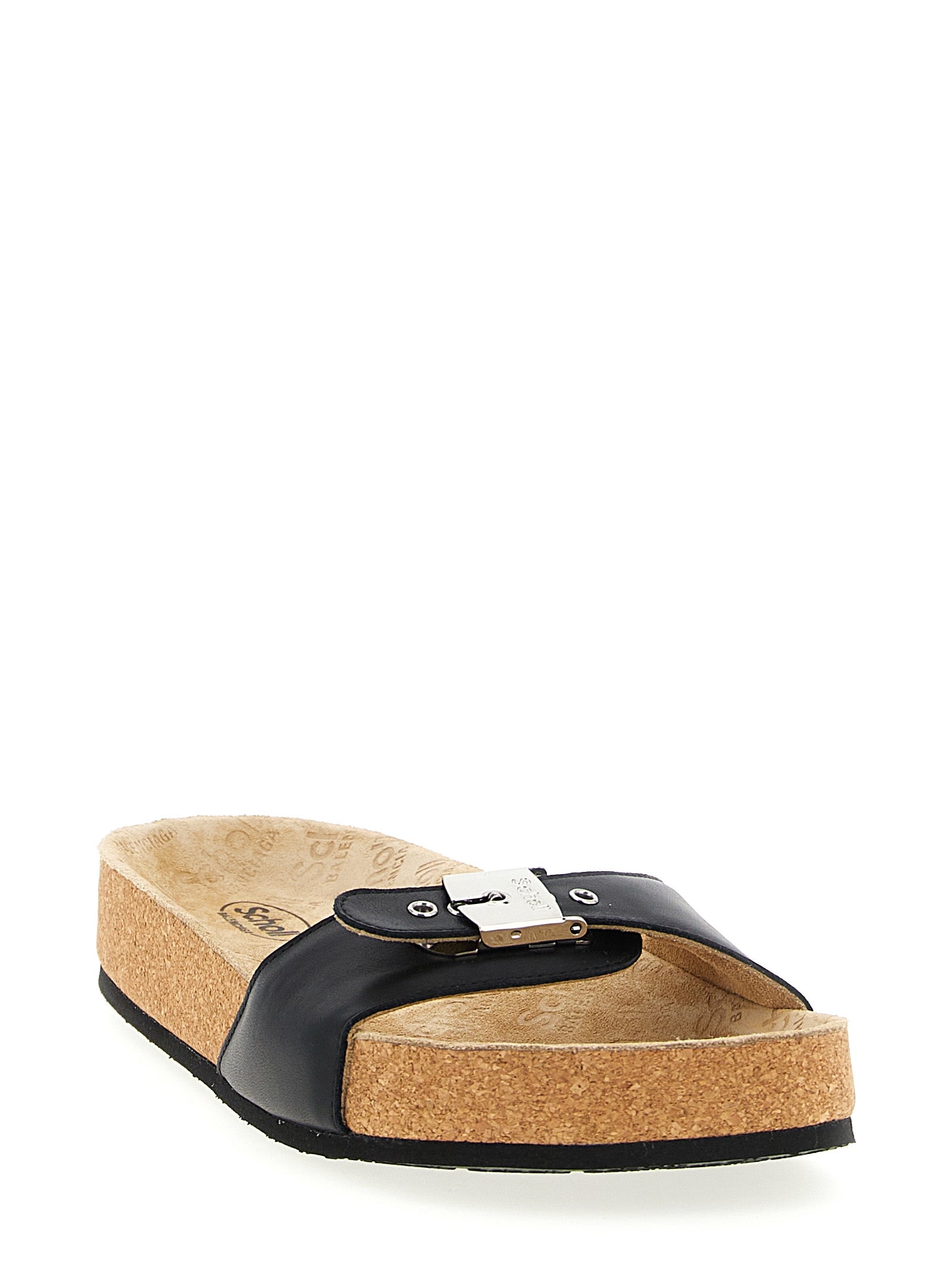 Balenciaga Black Slides Leather