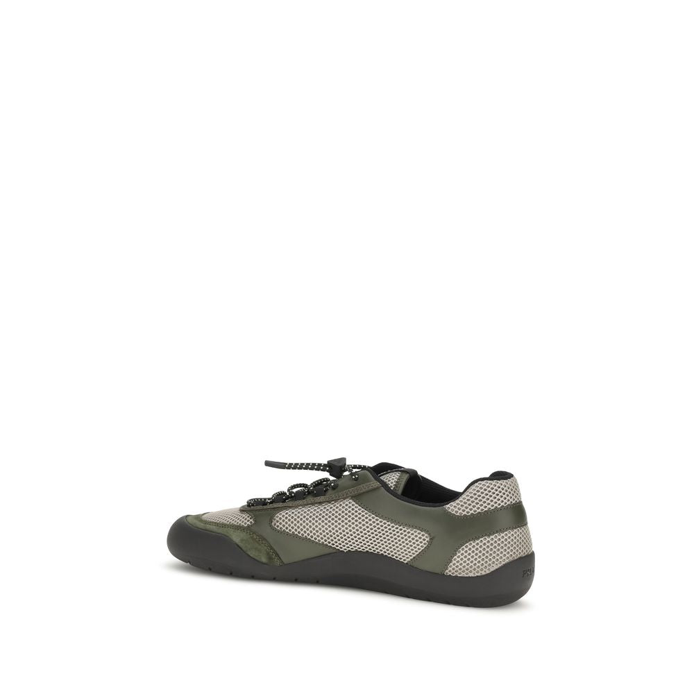 Baskets de sport bicolores en polyester Prada