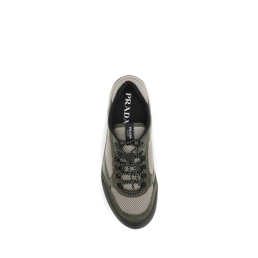 Baskets de sport bicolores en polyester Prada