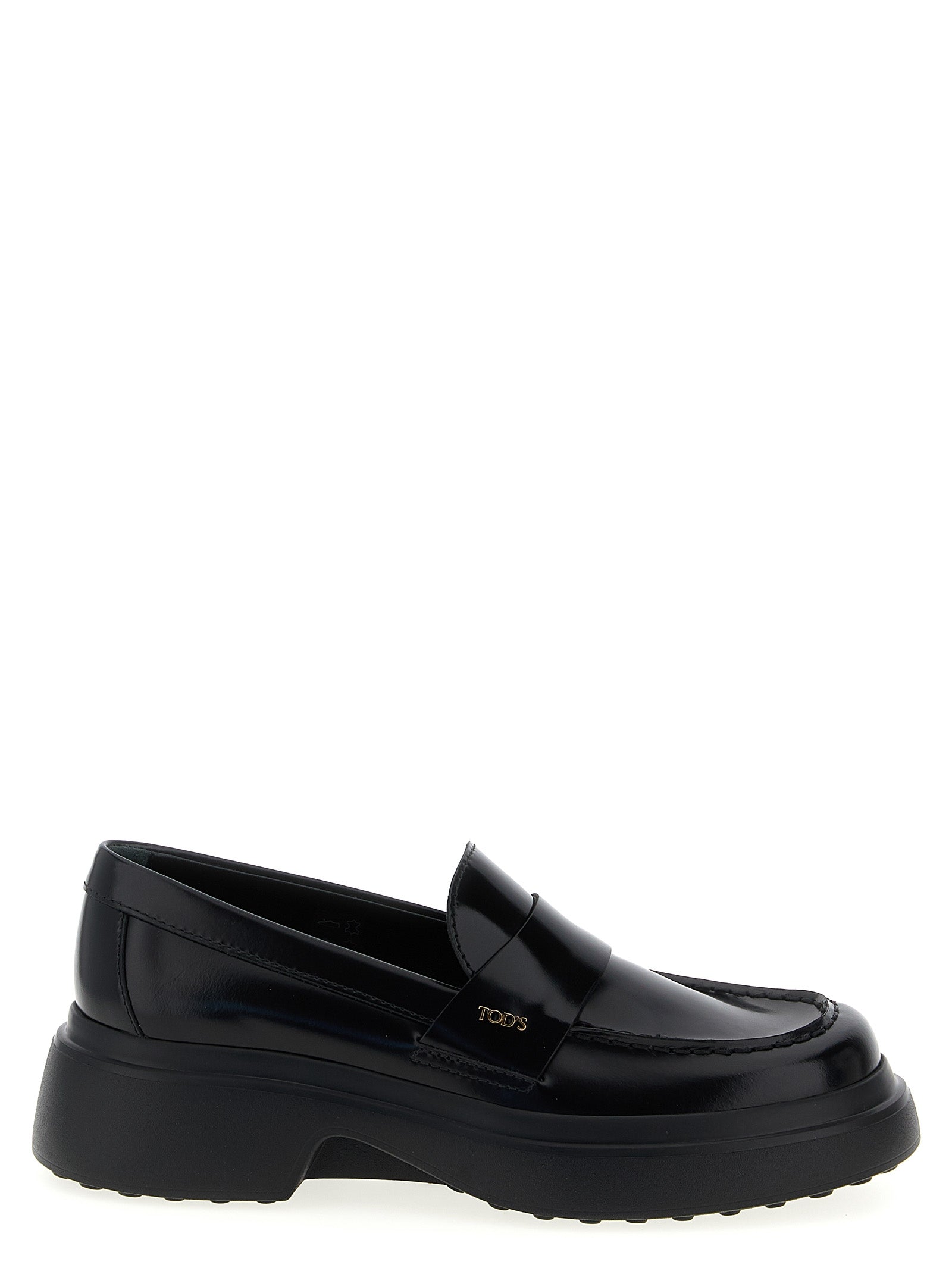 Tod’s Black Slip-On Loafers Calf Leather