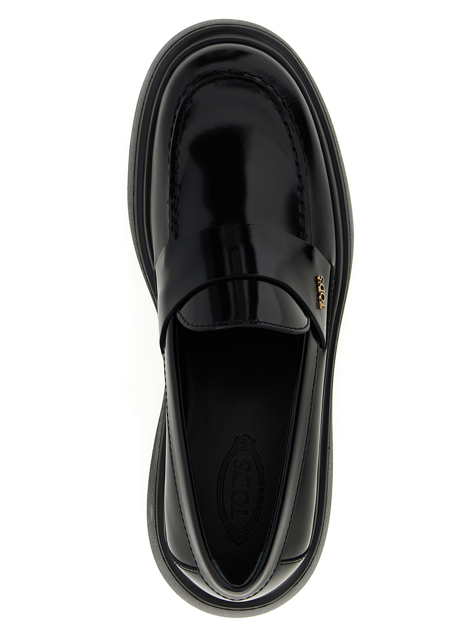 Tod’s Black Slip-On Loafers Calf Leather