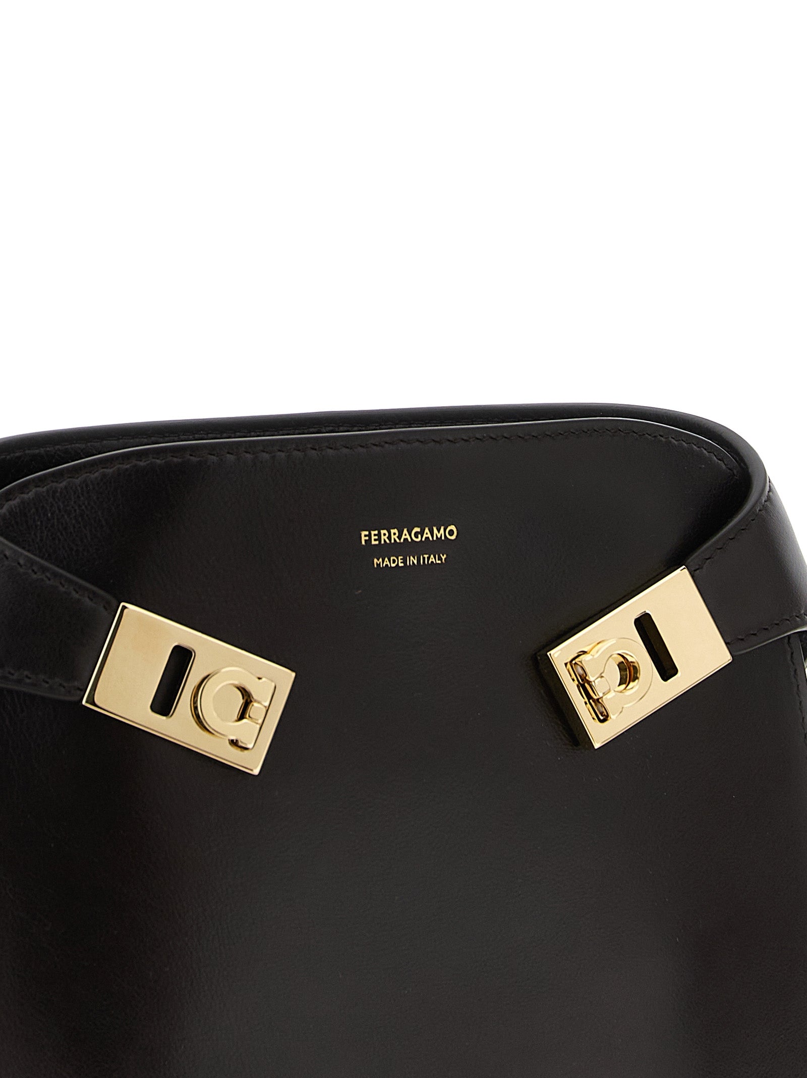 Ferragamo Brown Hug BB Calf Leather Crossbody Bag