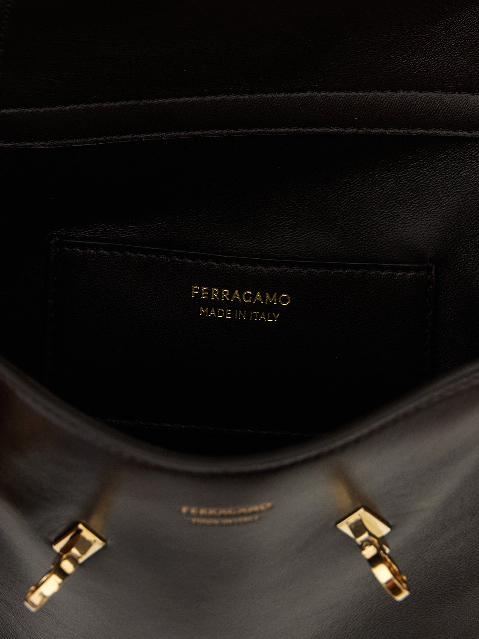 Ferragamo Brown Hug BB Calf Leather Crossbody Bag