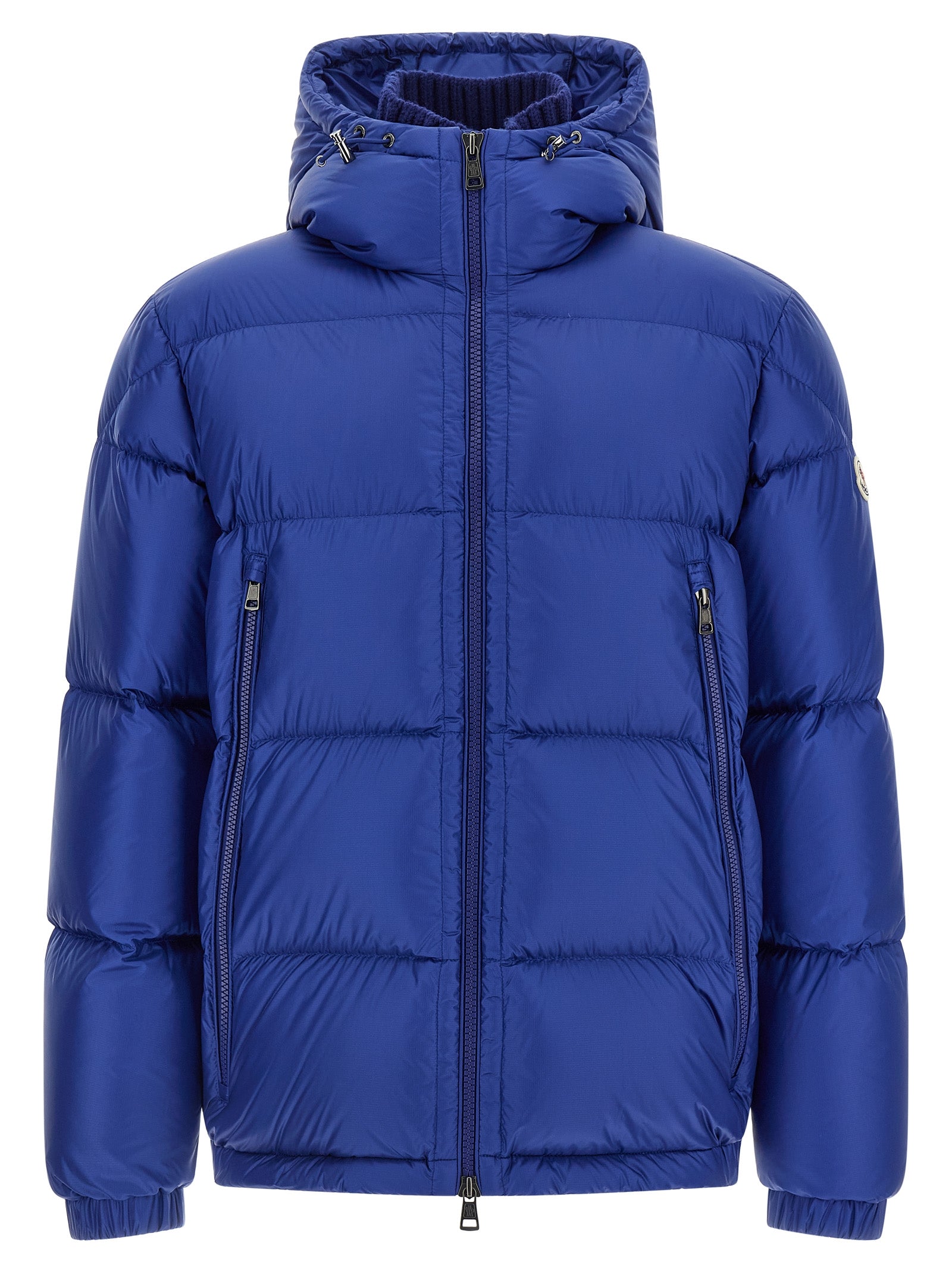 Moncler Blue Rivau Nylon Full-Length Jacket
