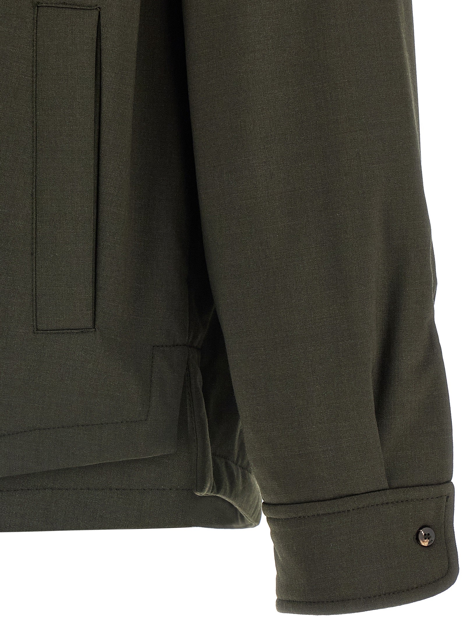 Jacquemus Green Virgin Wool Shell Jacket