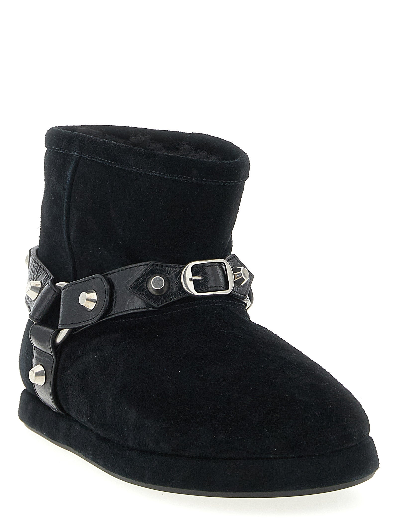 Balenciaga Black Alaska Soft Ankle Boots Calf Leather Lambskin
