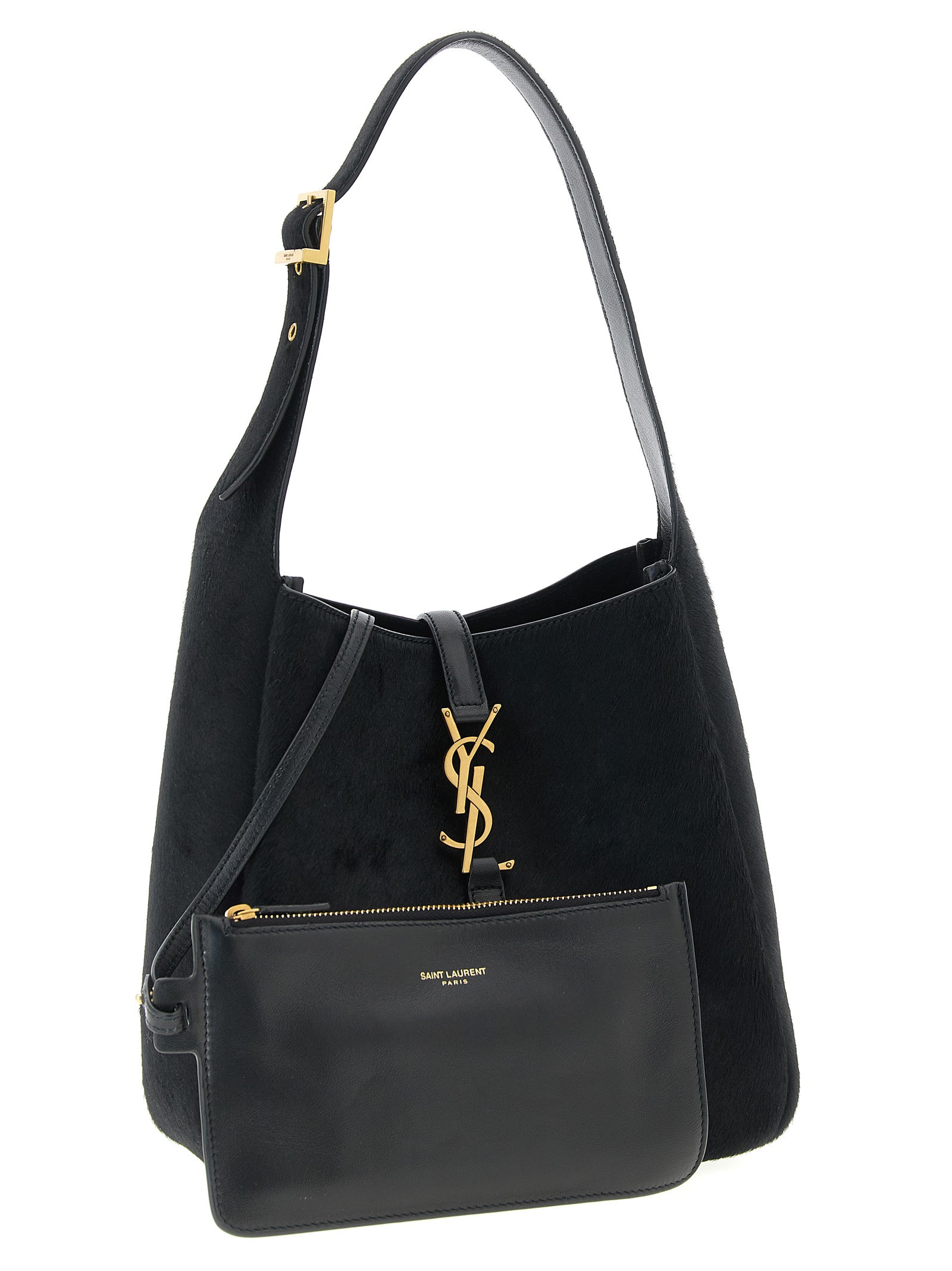 Saint Laurent Black Le 5 à 7 Small Shoulder Bag Calf Leather