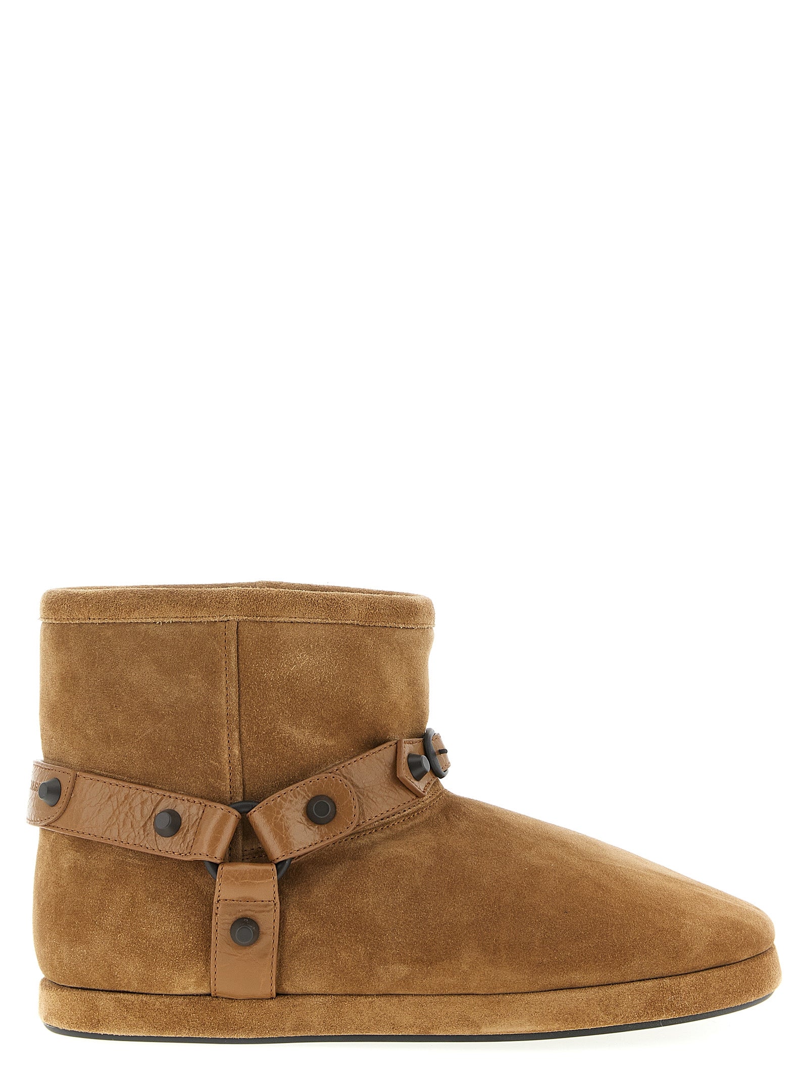Balenciaga Beige Alaska Soft Ankle Boots Calf Leather Lambskin