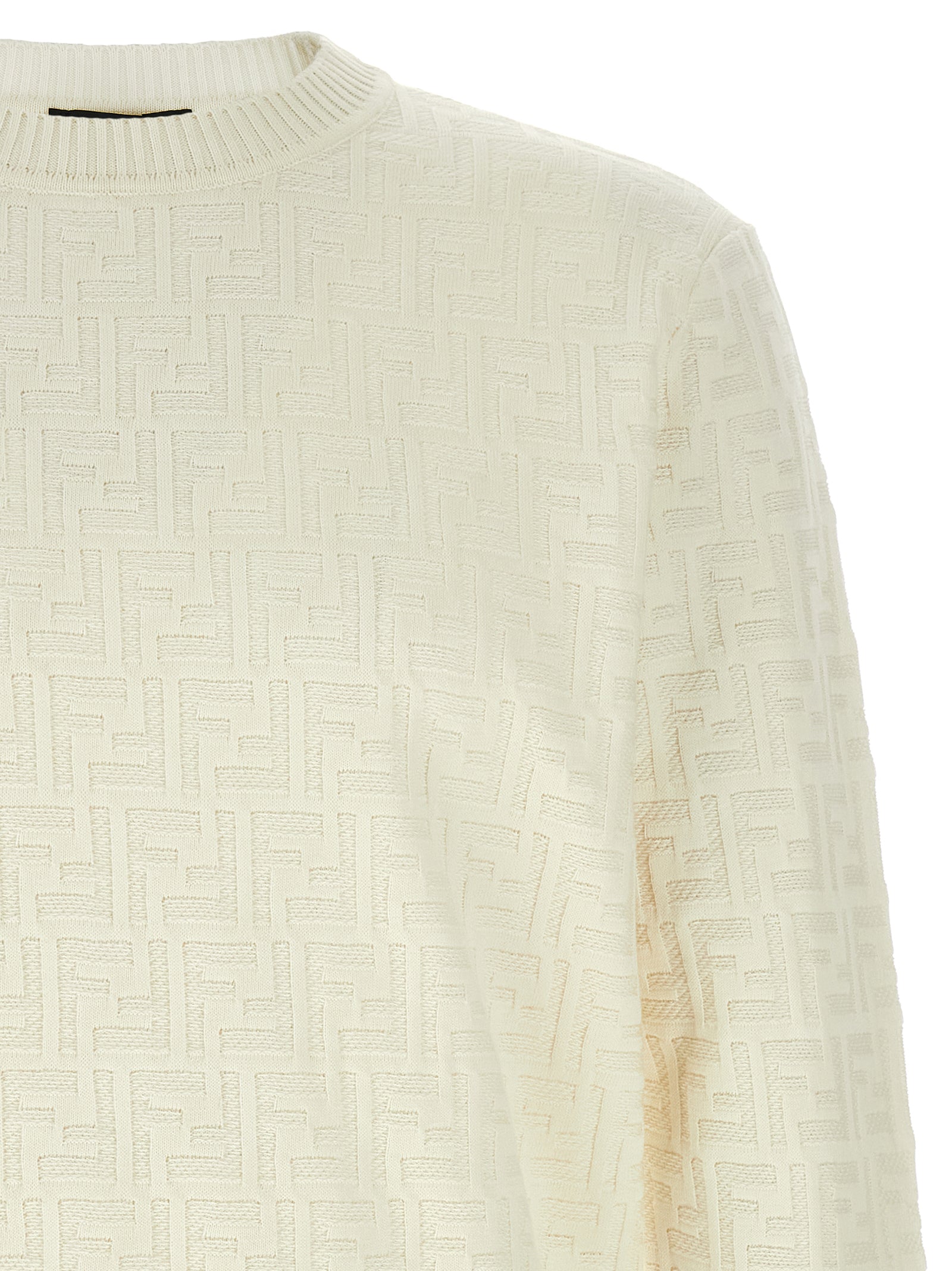 Fendi White Zucca Cotton Cardigan